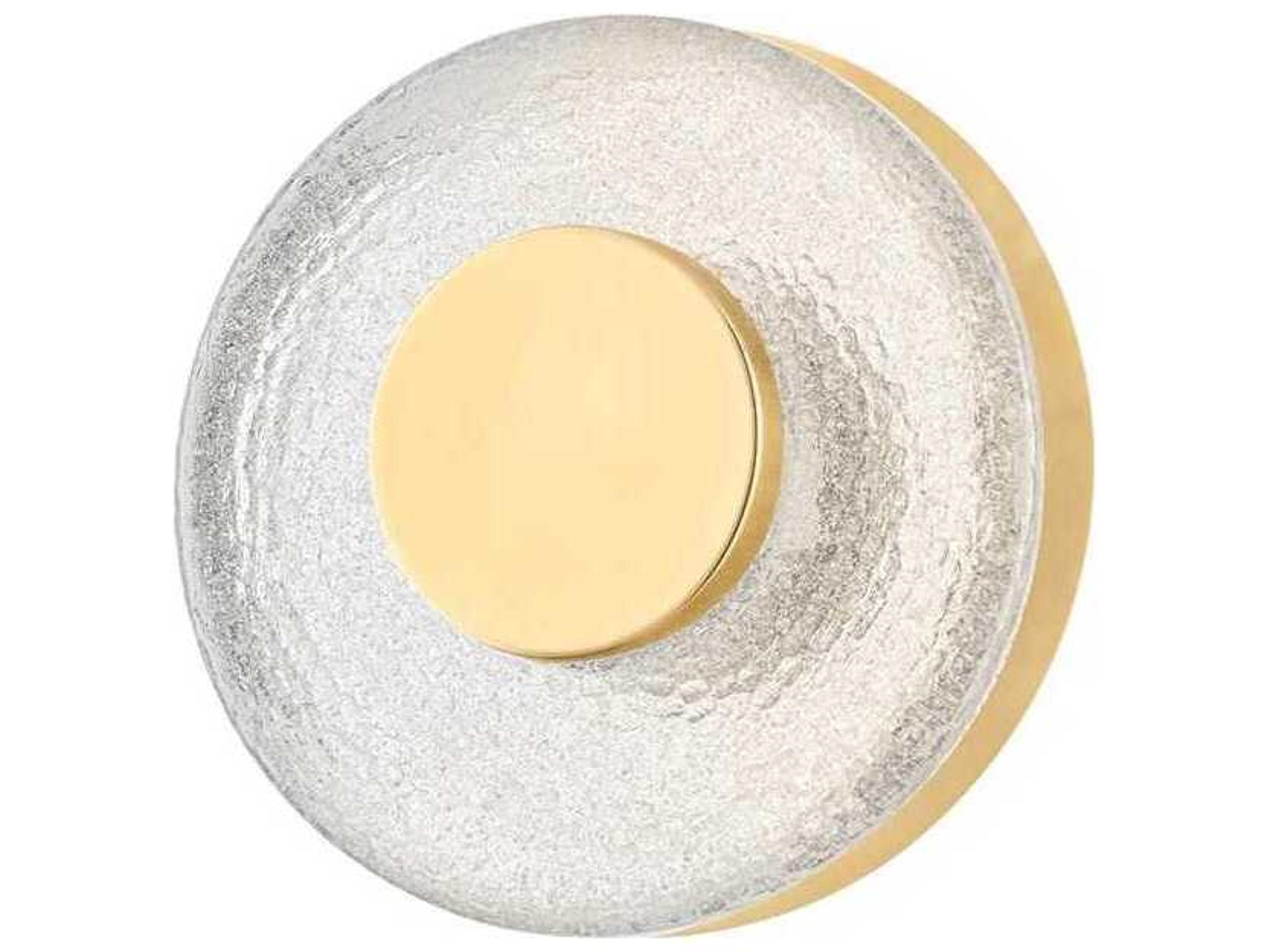 Pearl 1-Light Vintage Brass Glass LED Wall Sconce