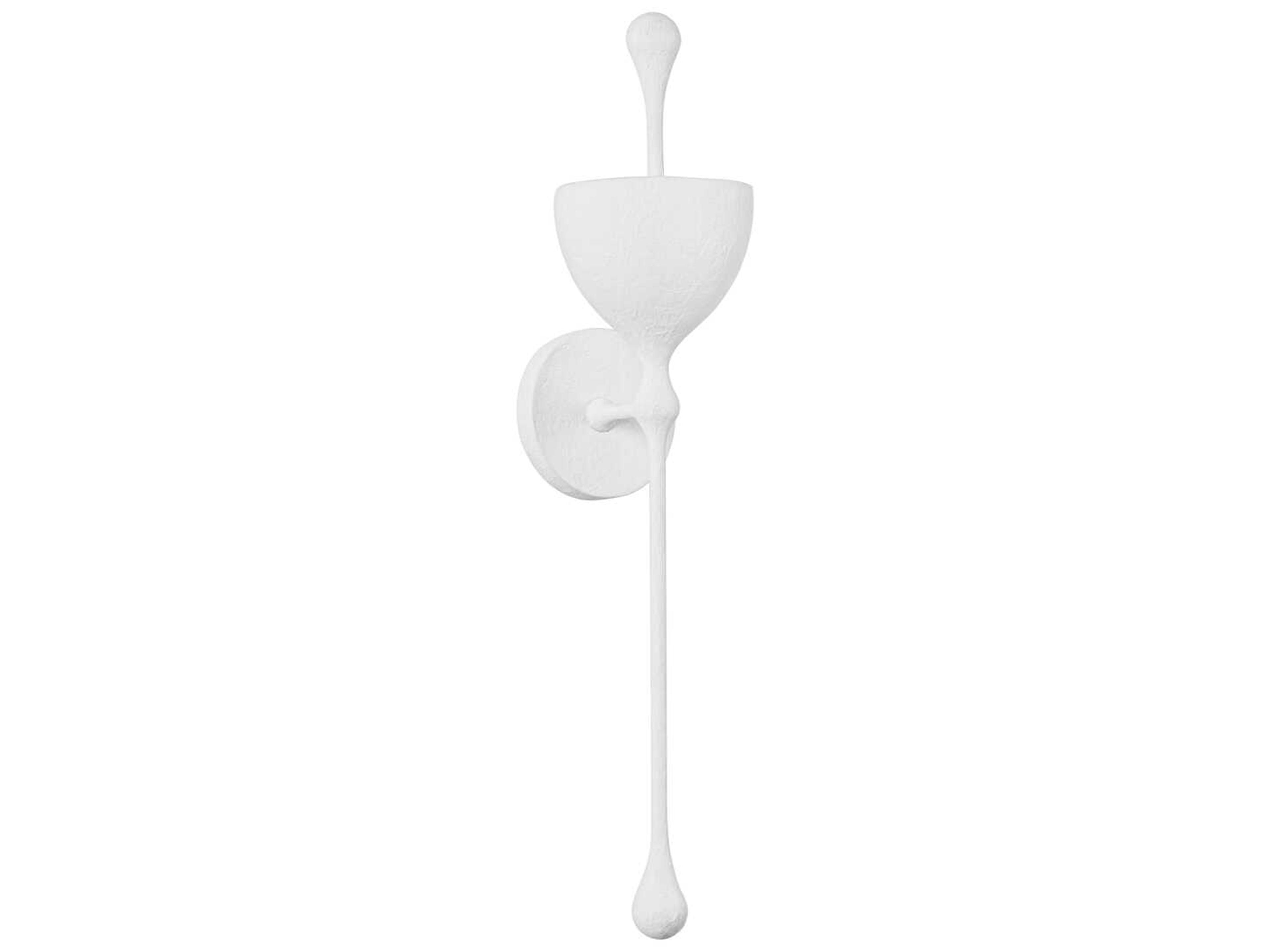 Antalya 1-Light Gesso White Wall Sconce