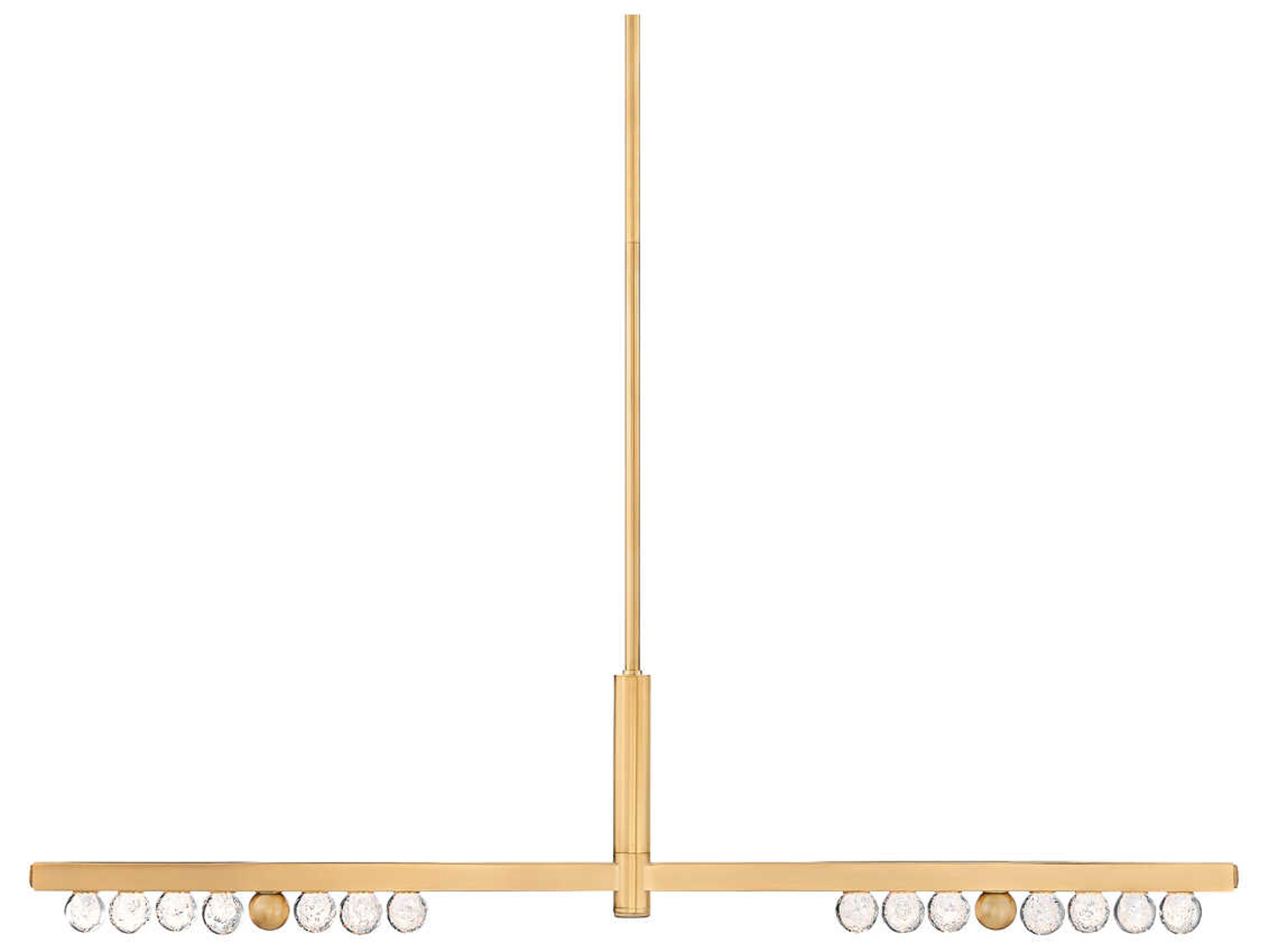 Corbett Lighting Annecy 2-Light Vintage Brass Linear Island Pendant