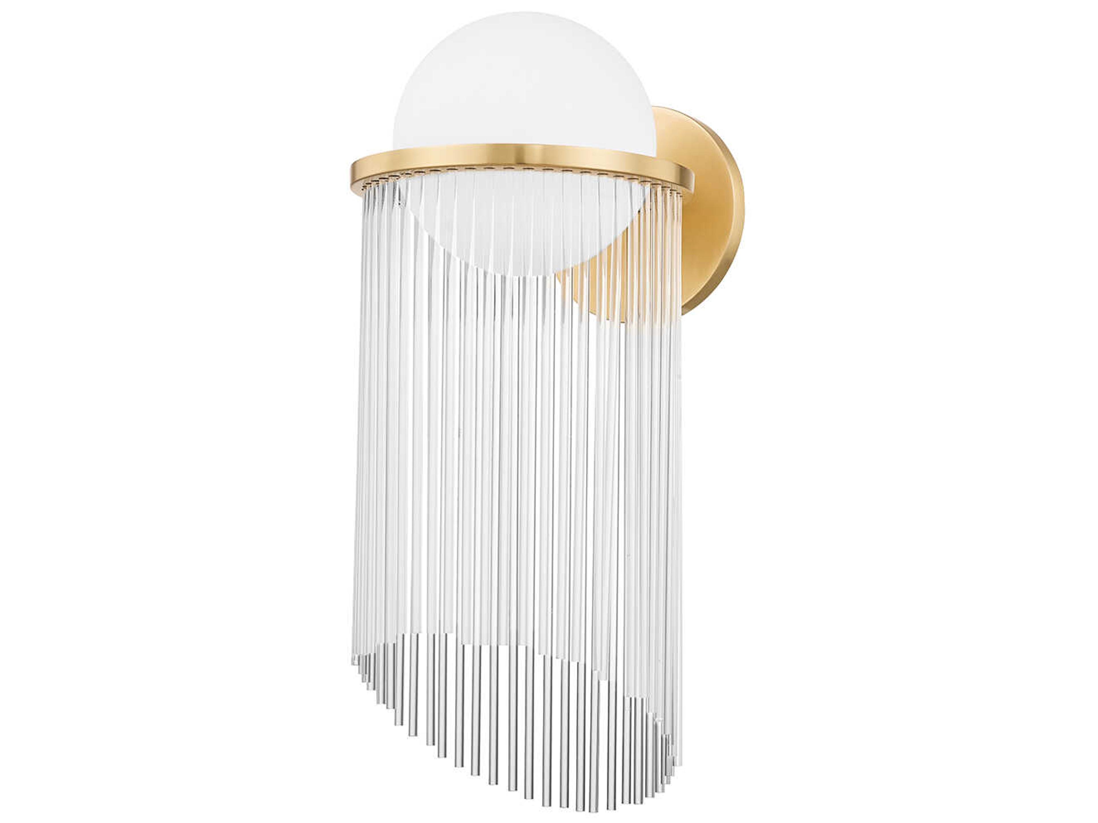 Corbett Lighting Celestial 1-Light Aged Brass Glass Wall Sconce