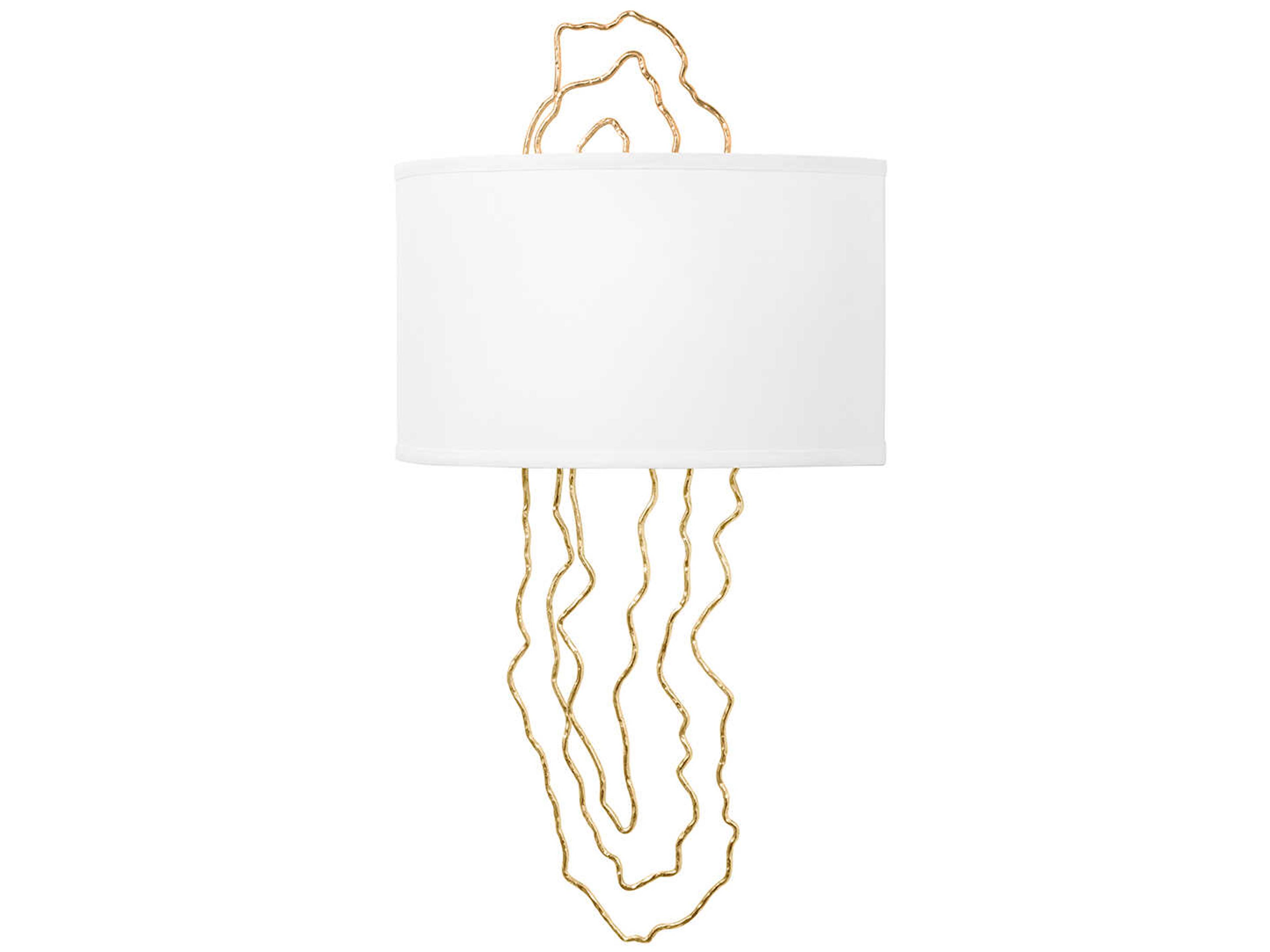 Corbett Lighting 5th Avenue 2-Light Vintage Gold Leaf Wall Sconce