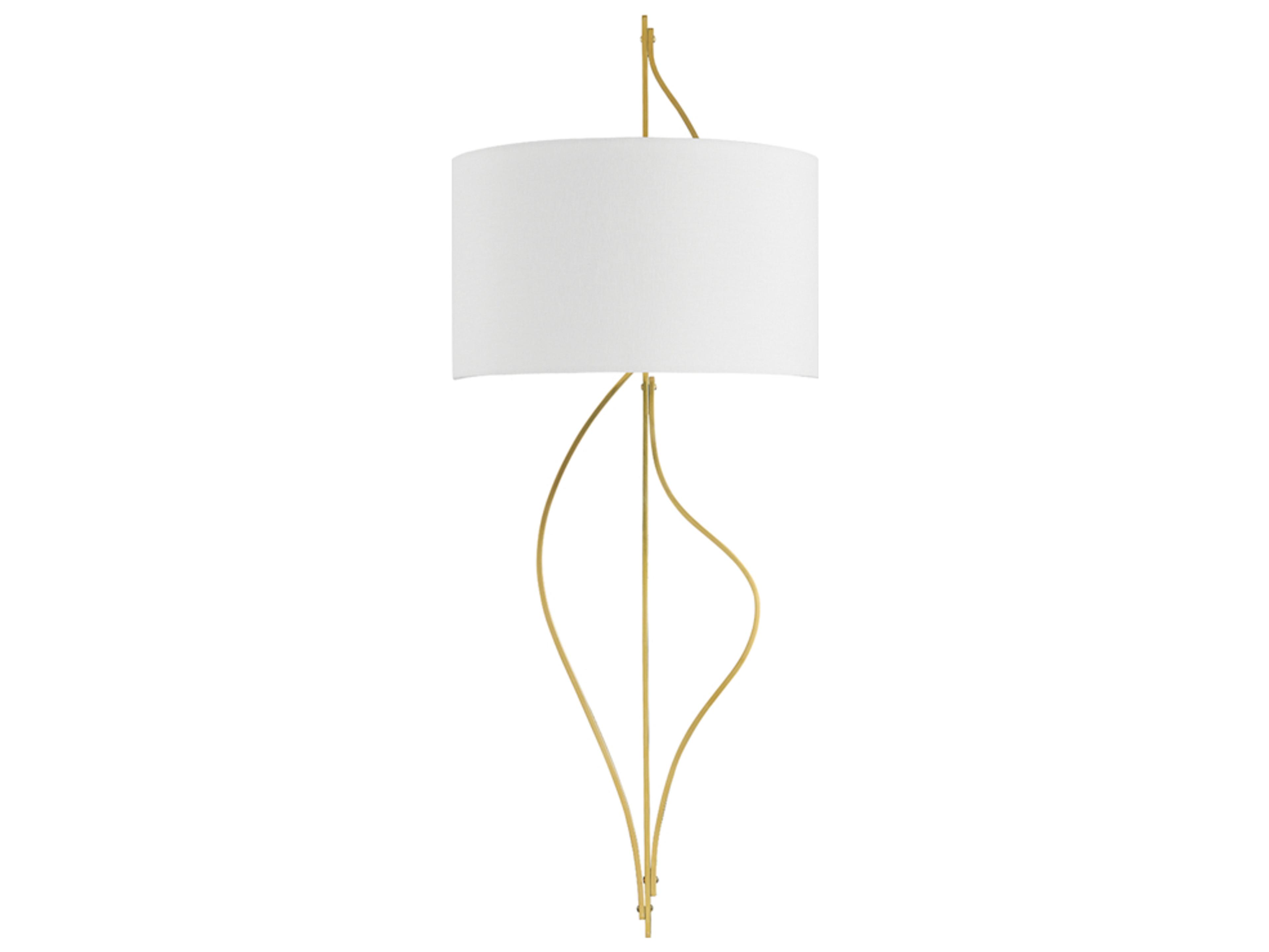 Corbett Lighting Akina 2-Light Vintage Brass White Wall Sconce