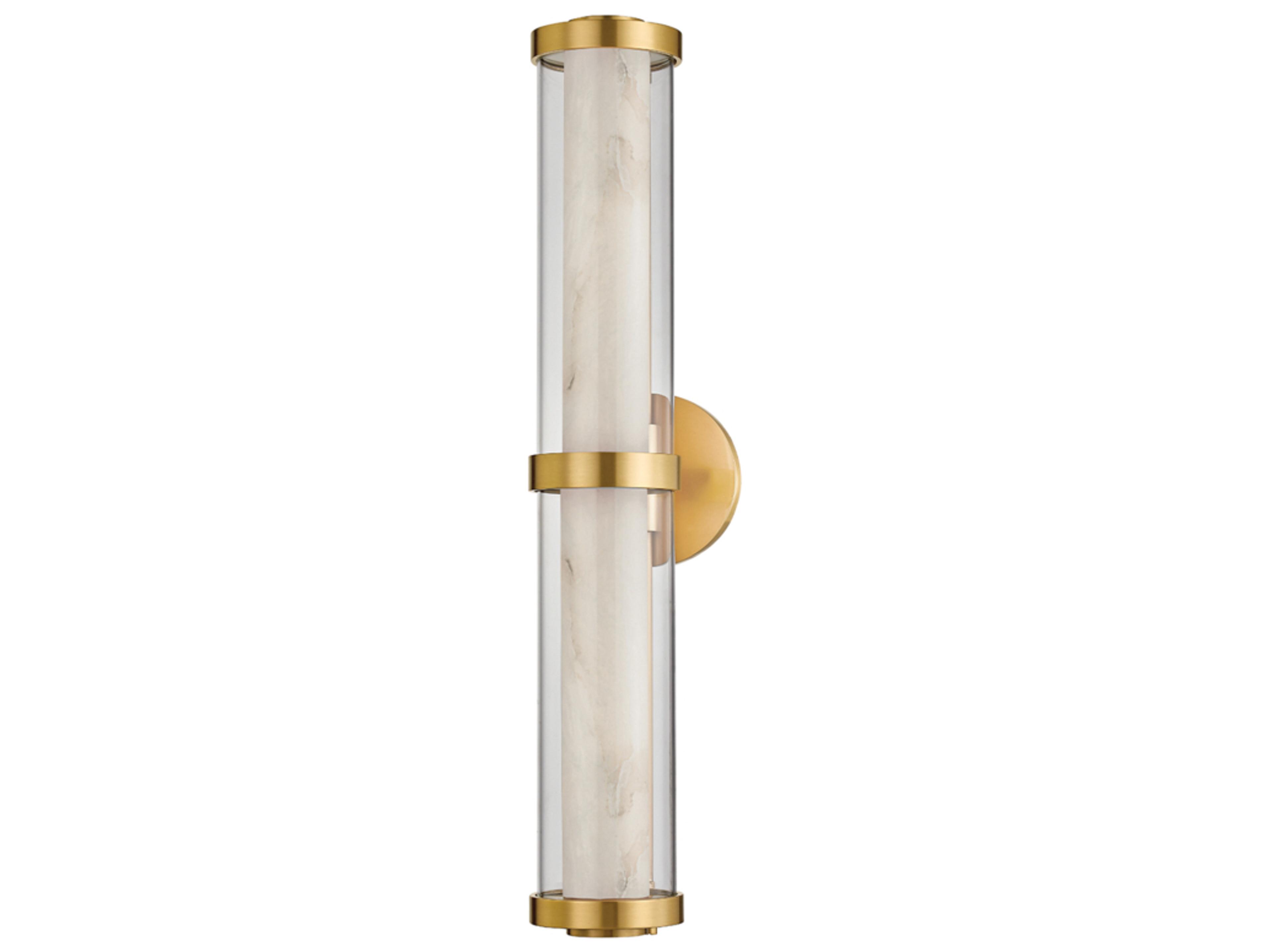 Corbett Lighting Caterina 1-Light Vintage Brass Glass LED Wall Sconce