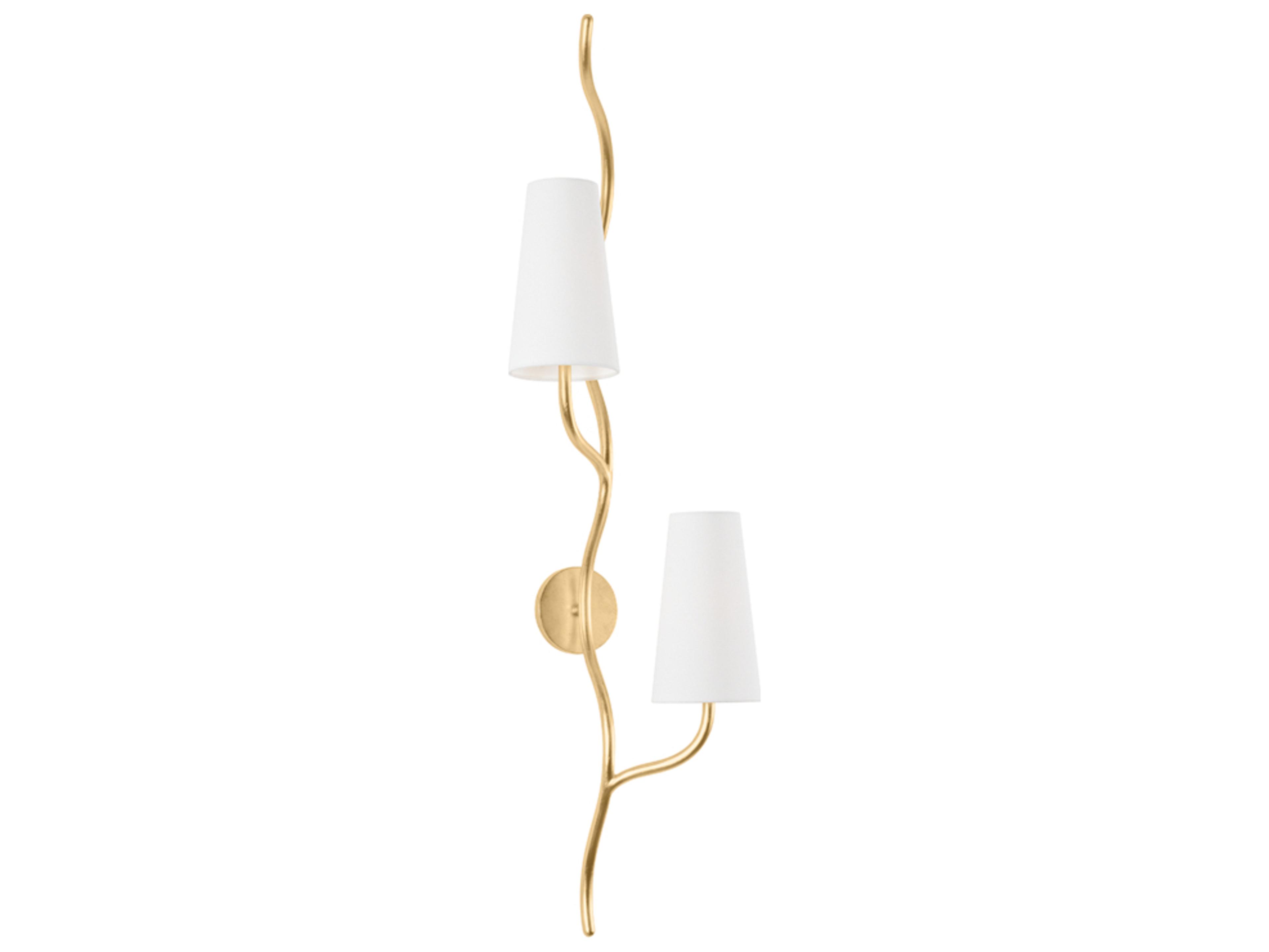 Corbett Lighting Cortona 2-Light Vintage Gold Leaf Wall Sconce