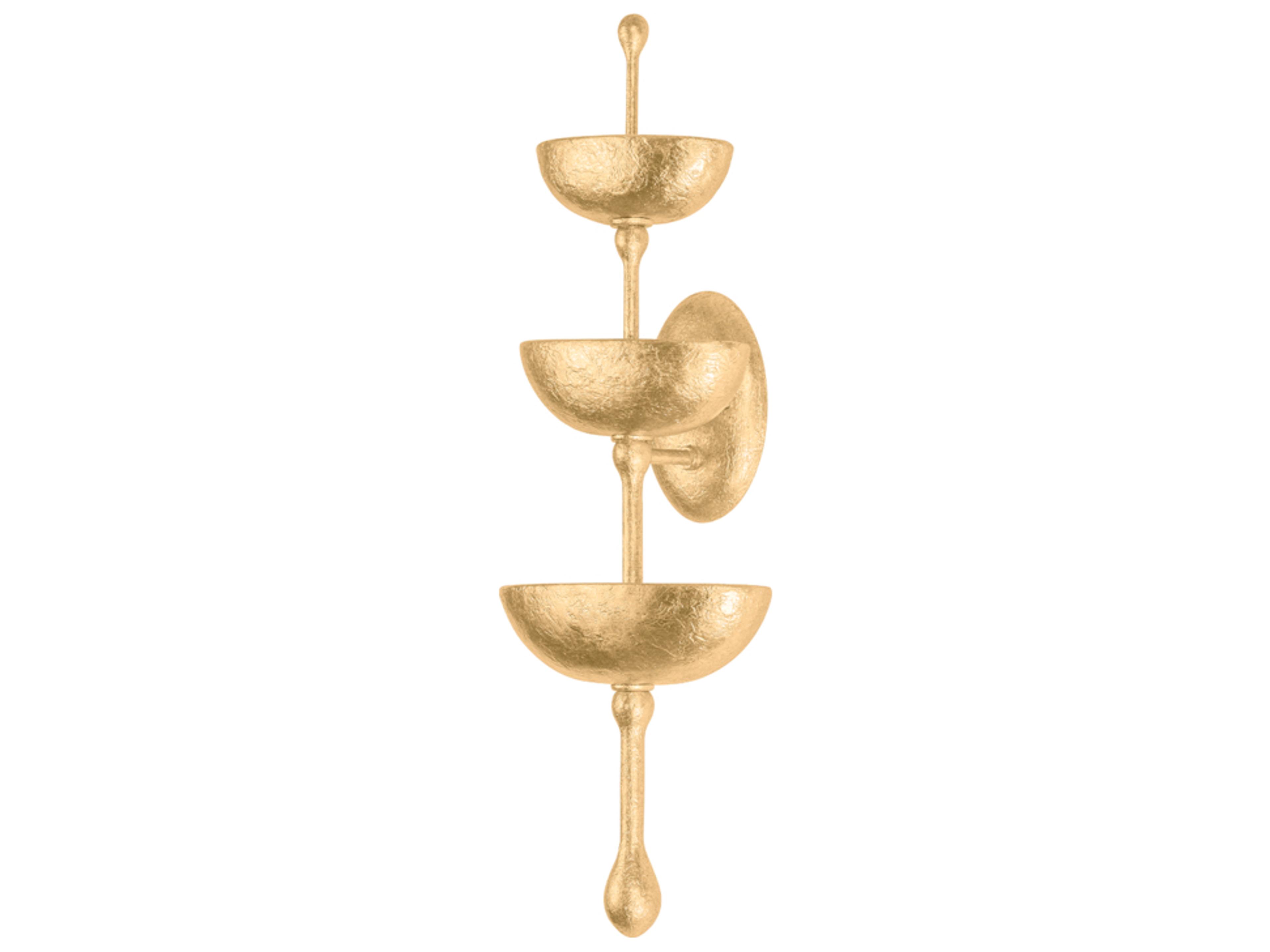 Corbett Lighting Aura 6-Light Vintage Gold Leaf Wall Sconce