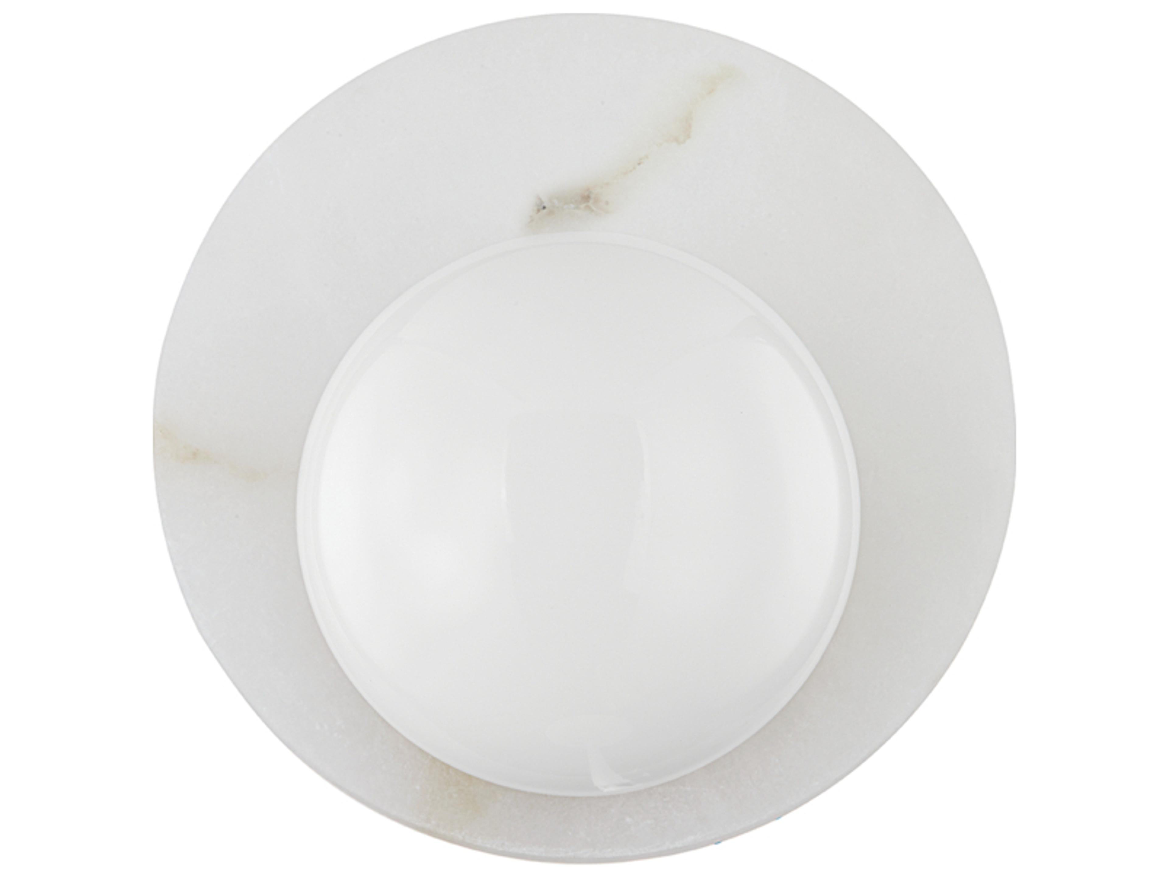 Corbett Lighting Cobalt 1-Light Vintage Brass White Glass Wall Sconce