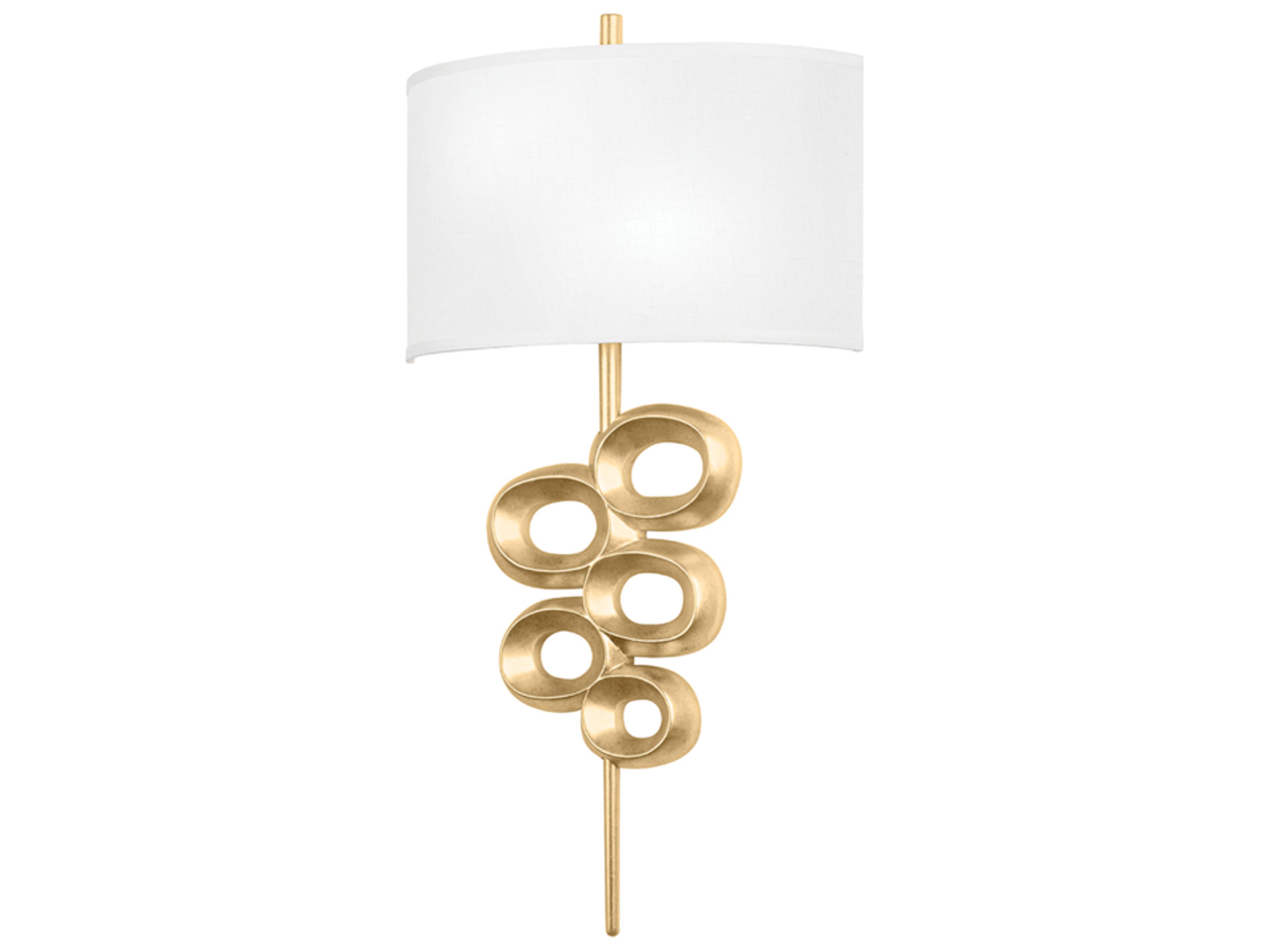 Corbett Lighting Tourmaline 2-Light Vintage Gold Leaf Wall Sconce
