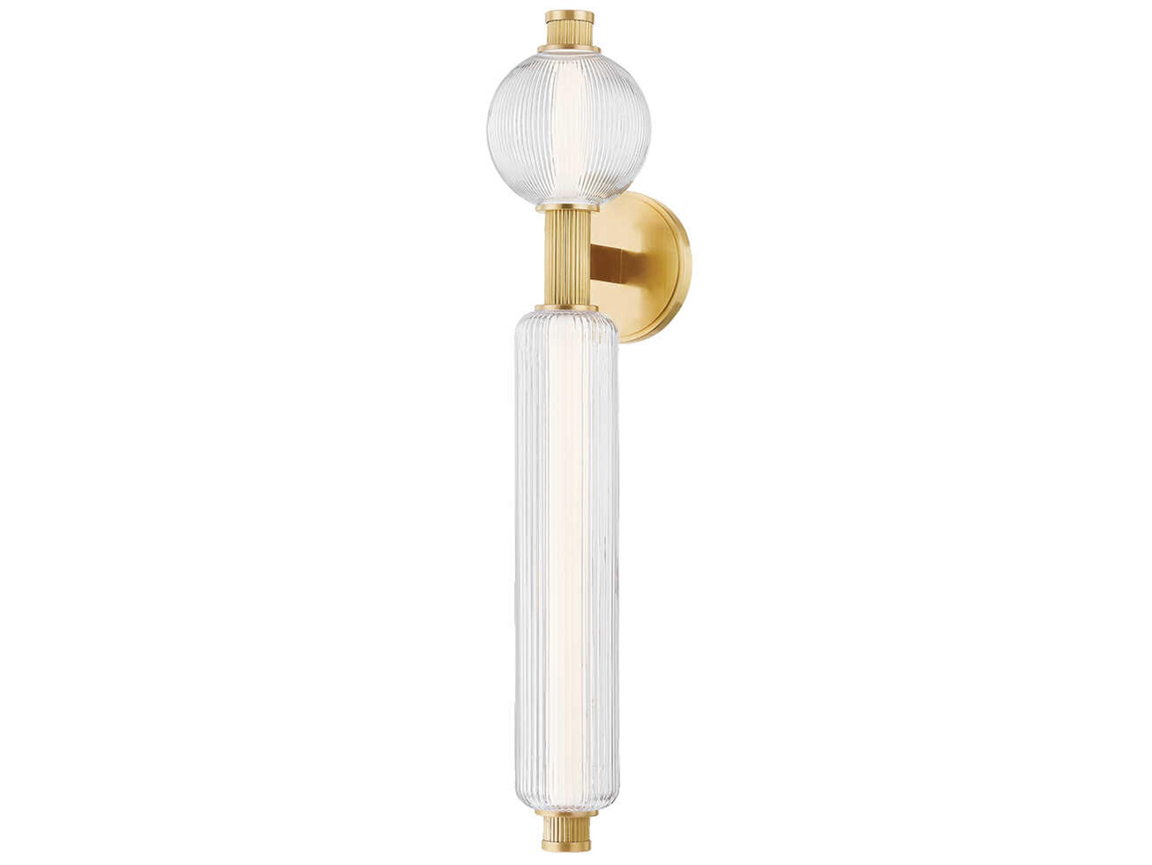 Corbett Lighting Atom 2-Light Vintage Brass Wall Sconce