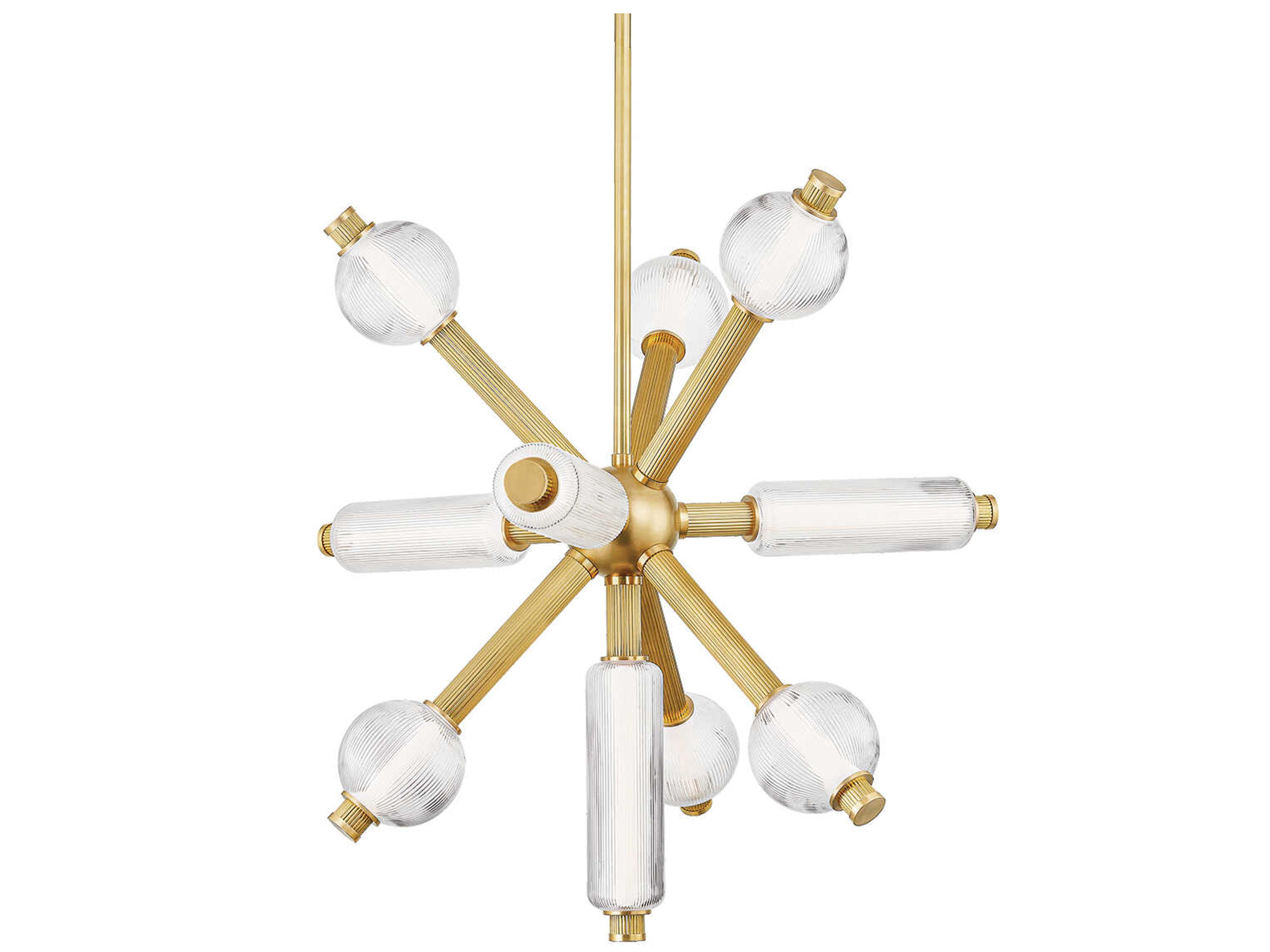 Corbett Lighting Atom 10-Light Vintage Brass Pendant