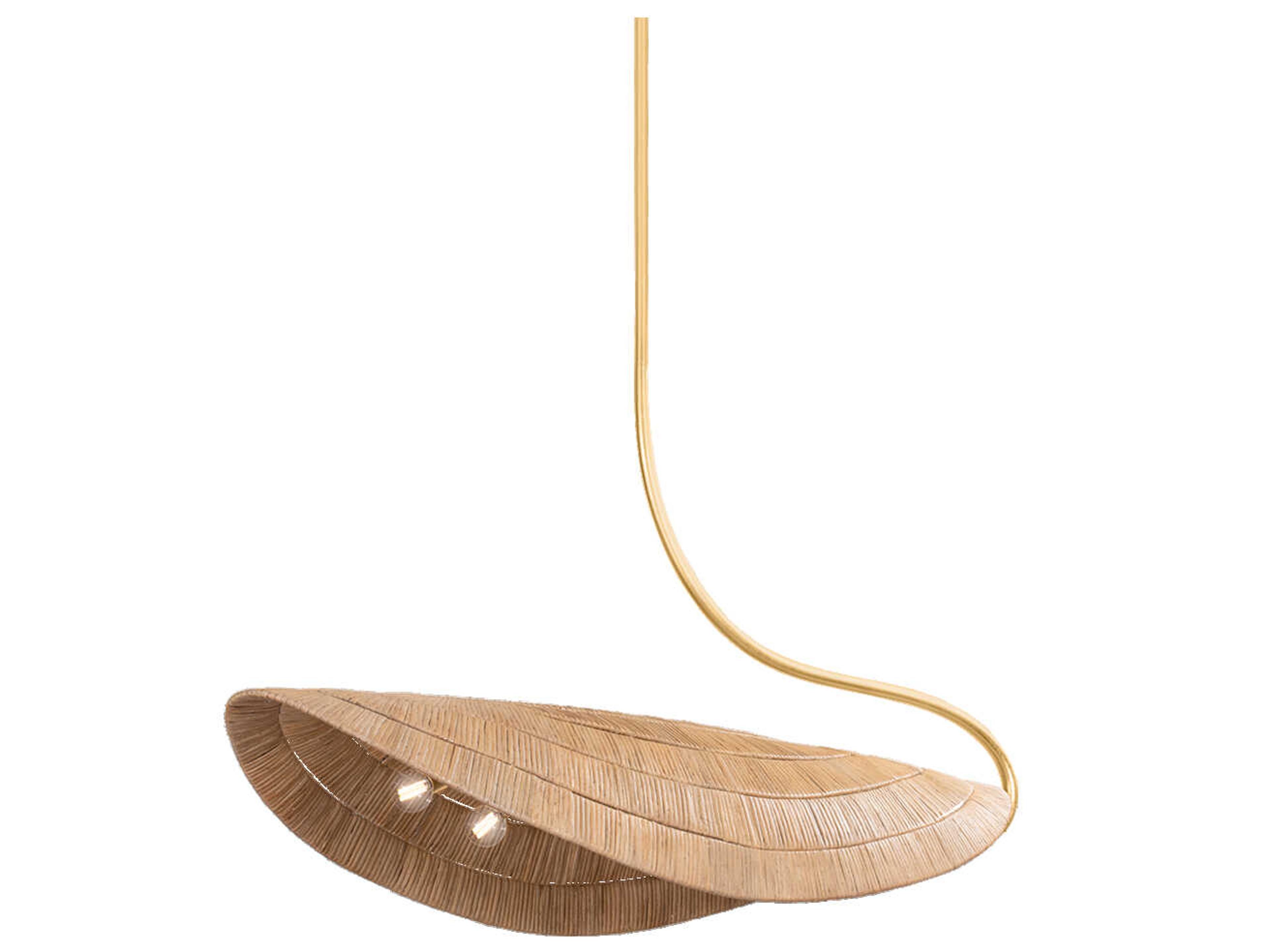 Corbett Lighting Medea 6-Light Gold Leaf Linear Island Pendant