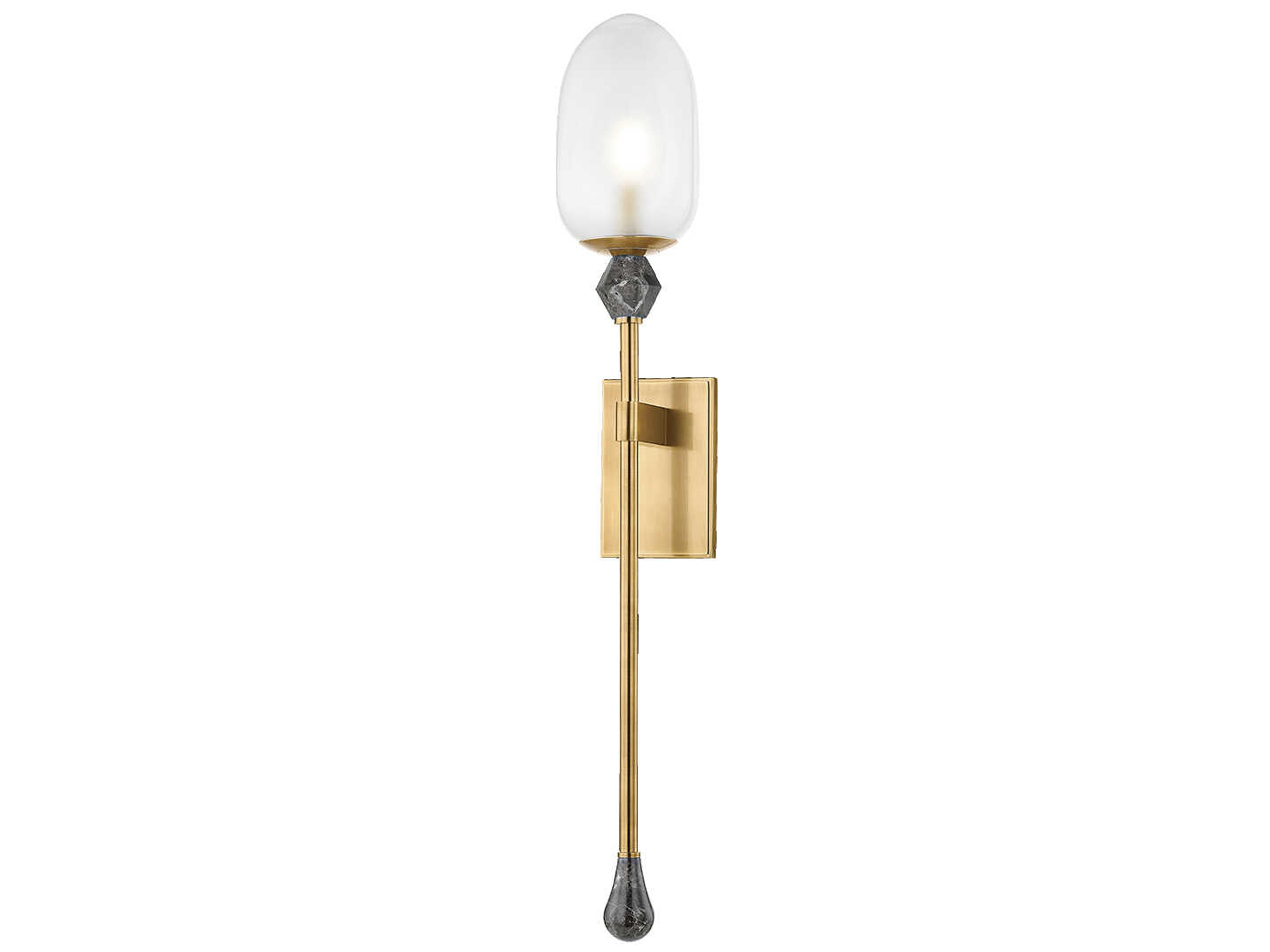 Corbett Lighting Daith 1-Light Vintage Brass Wall Sconce