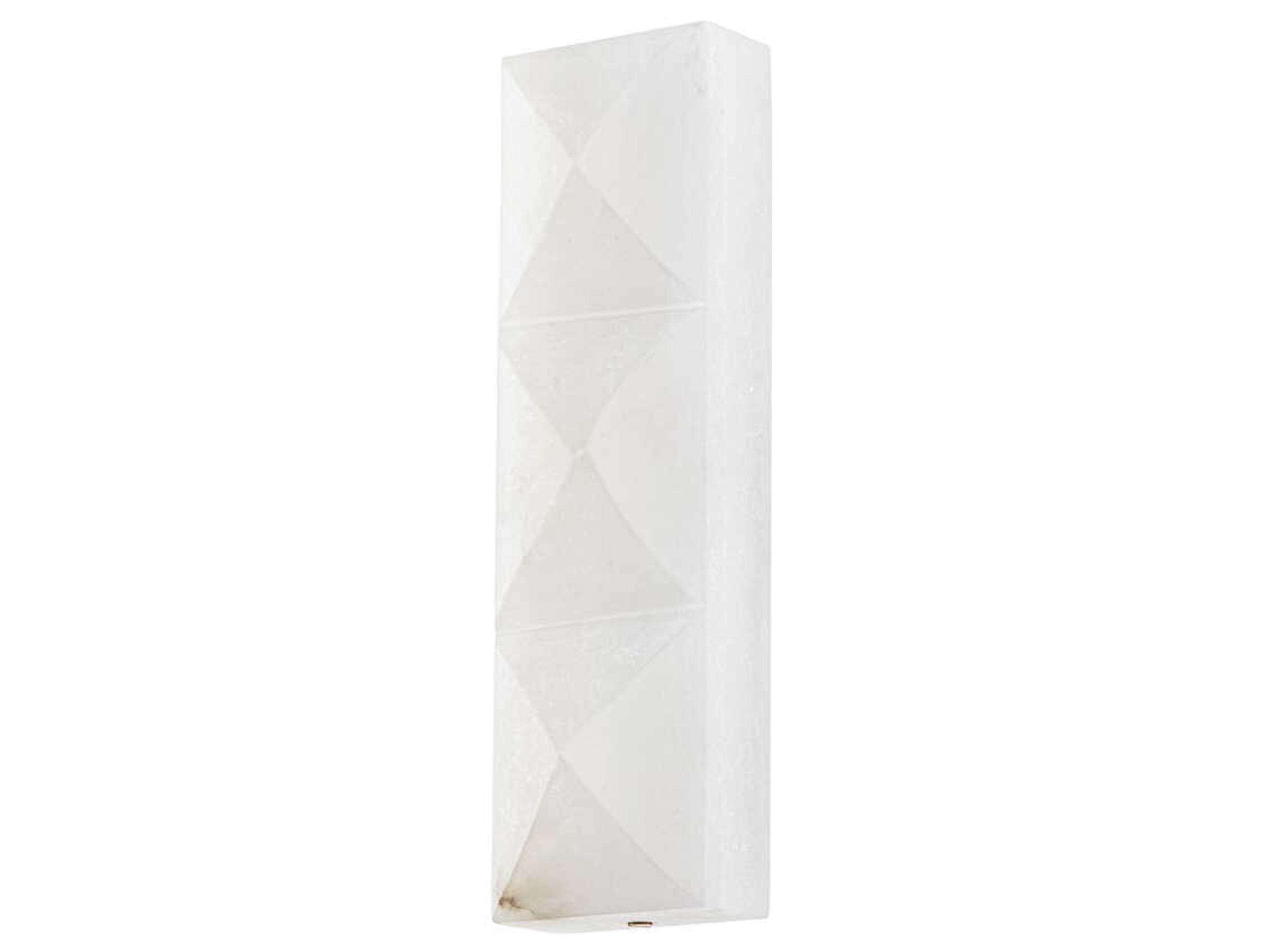 Corbett Lighting Gypsum 1-Light Vintage Brass White Wall Sconce