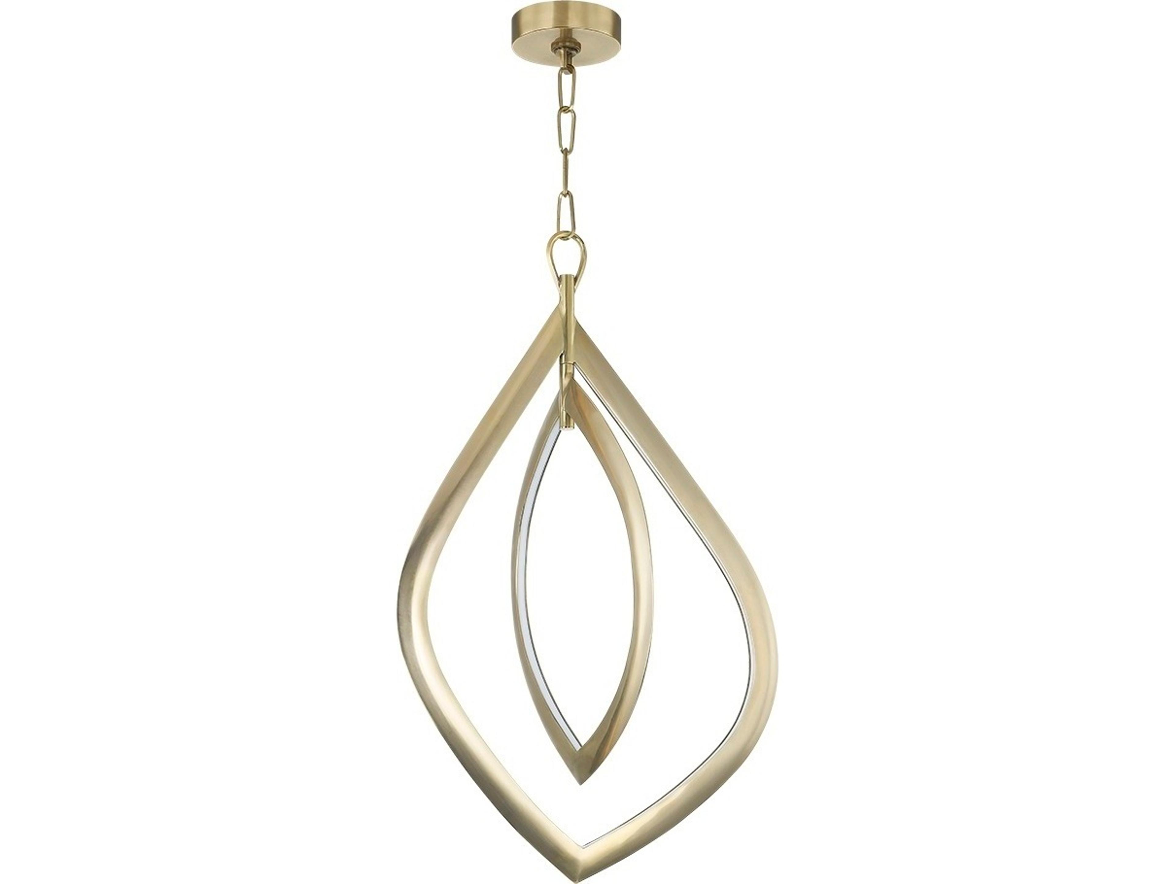 Corbett Lighting Arles 2-Light Vintage Brass Geometric Chandelier