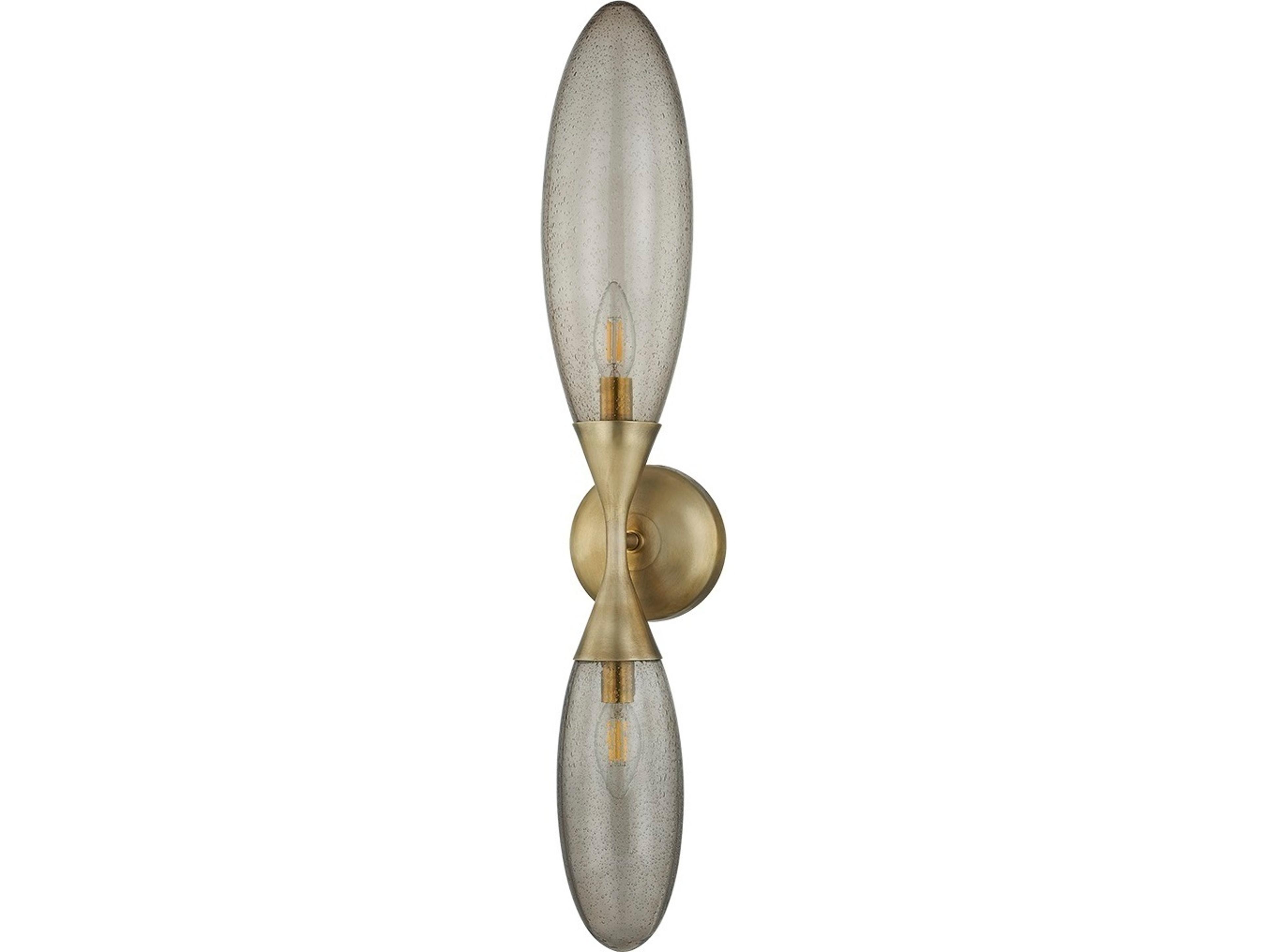 Cordoba 2-Light Vintage Brass Wall Sconce