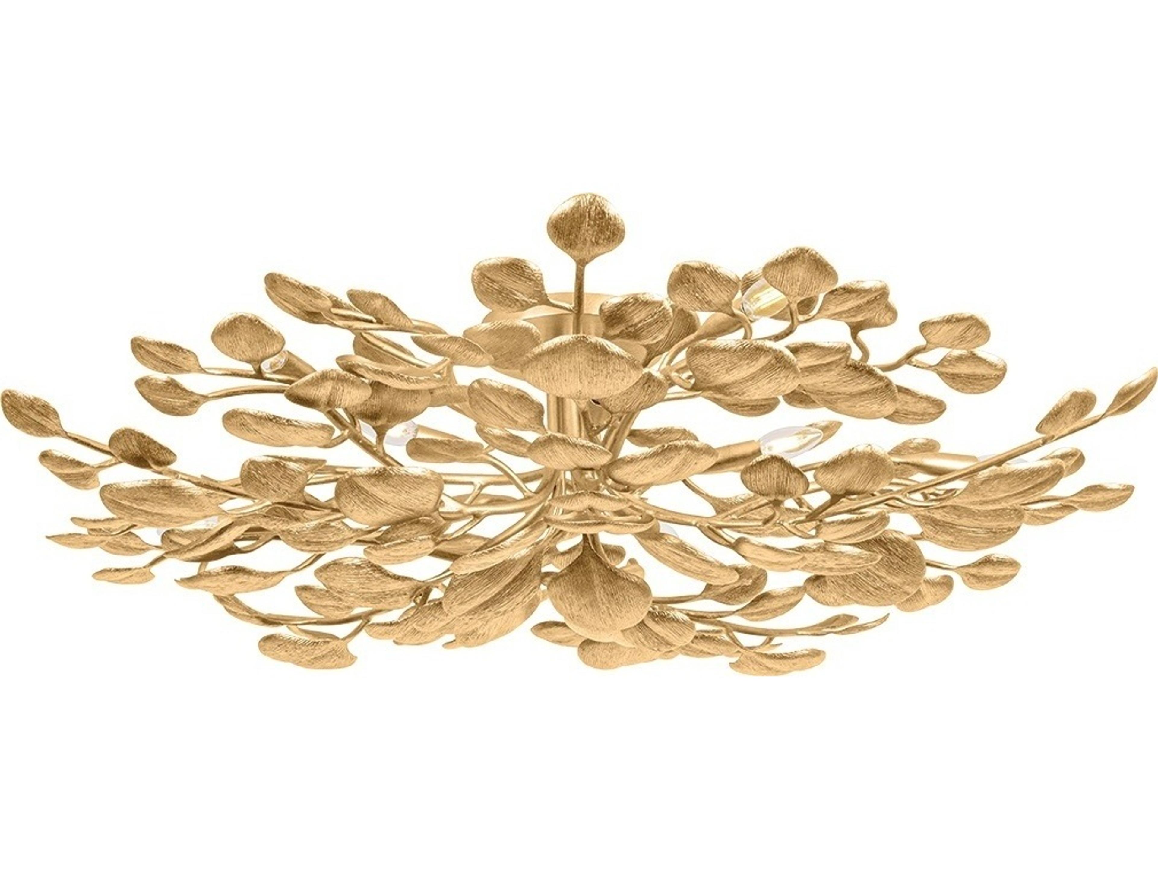 Corbett Lighting Menorca 10-Light Vintage Gold Leaf Semi Flush Mount