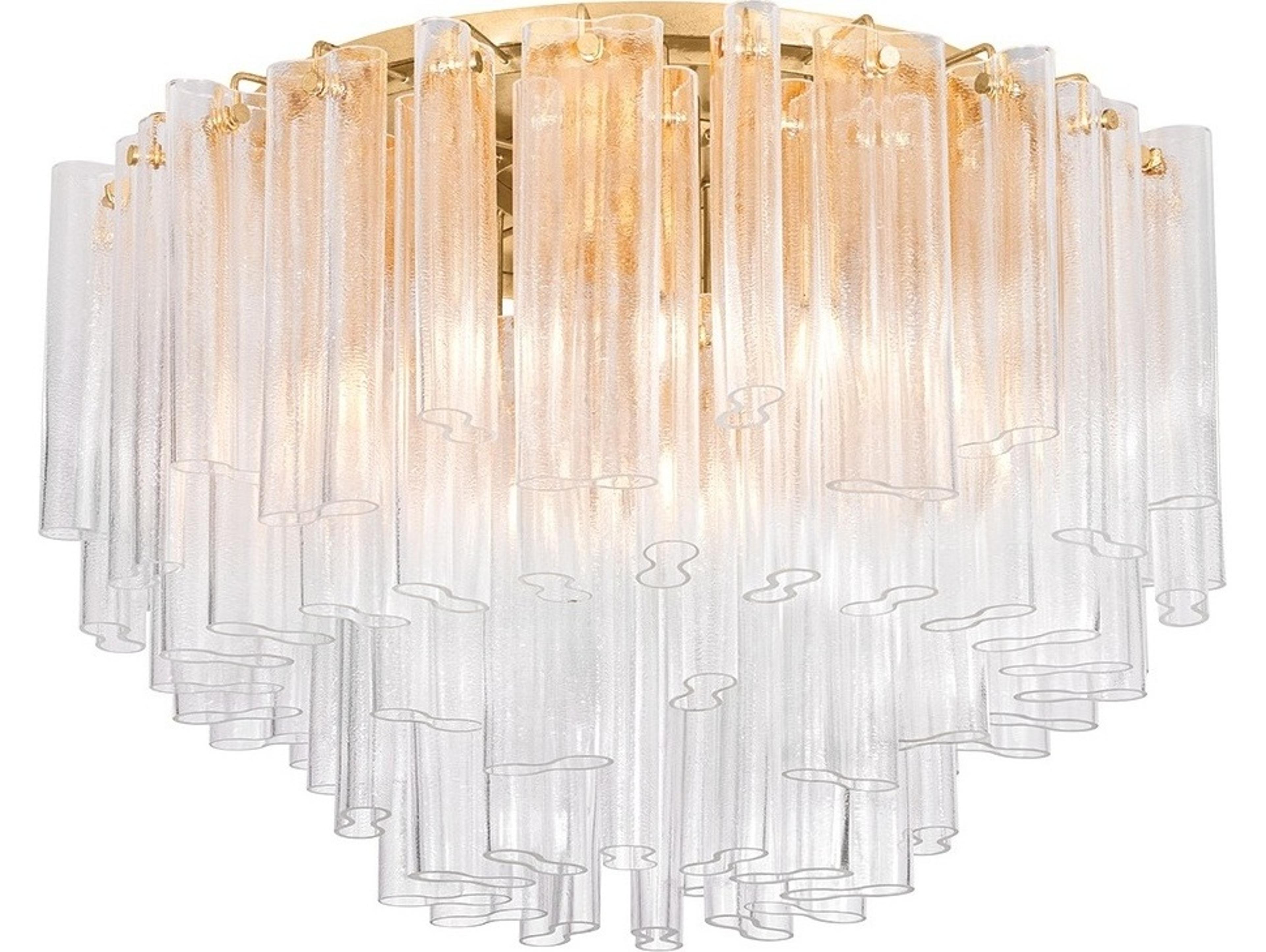 Corbett Lighting Varenna 15-Light Vintage Gold Leaf Flush Mount