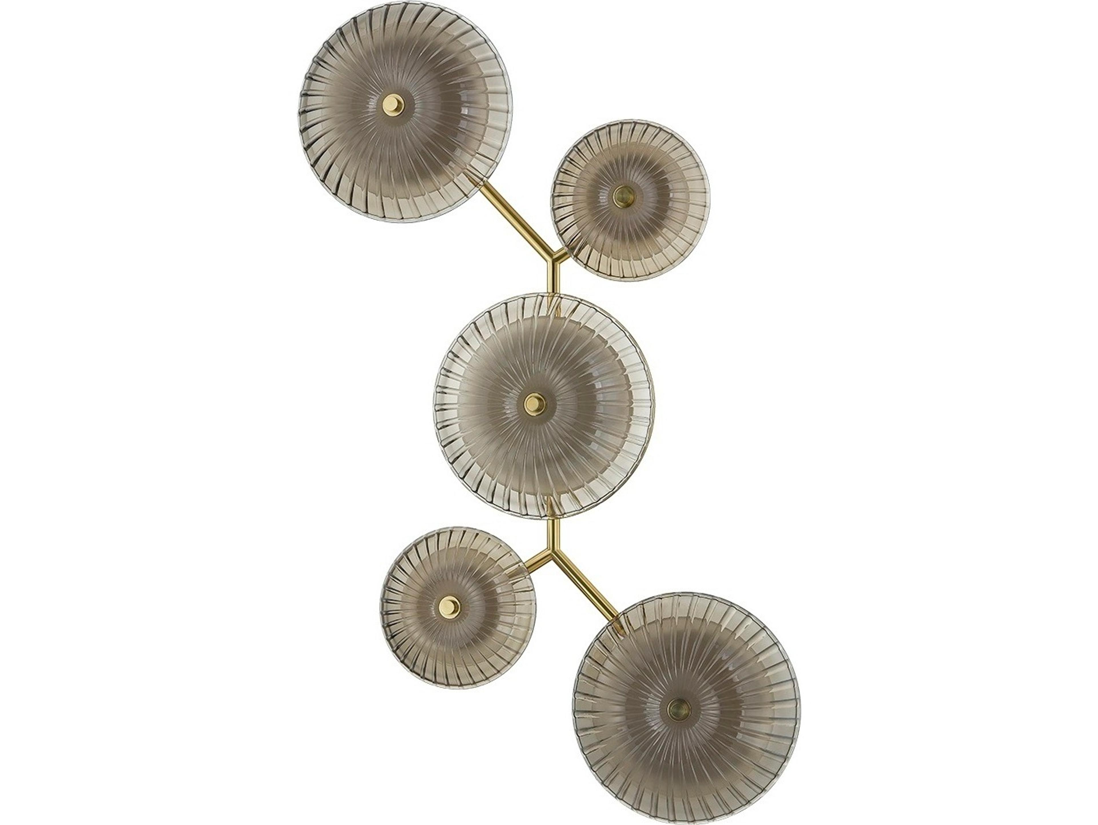 Birmingham 5-Light Vintage Polished Brass Wall Sconce