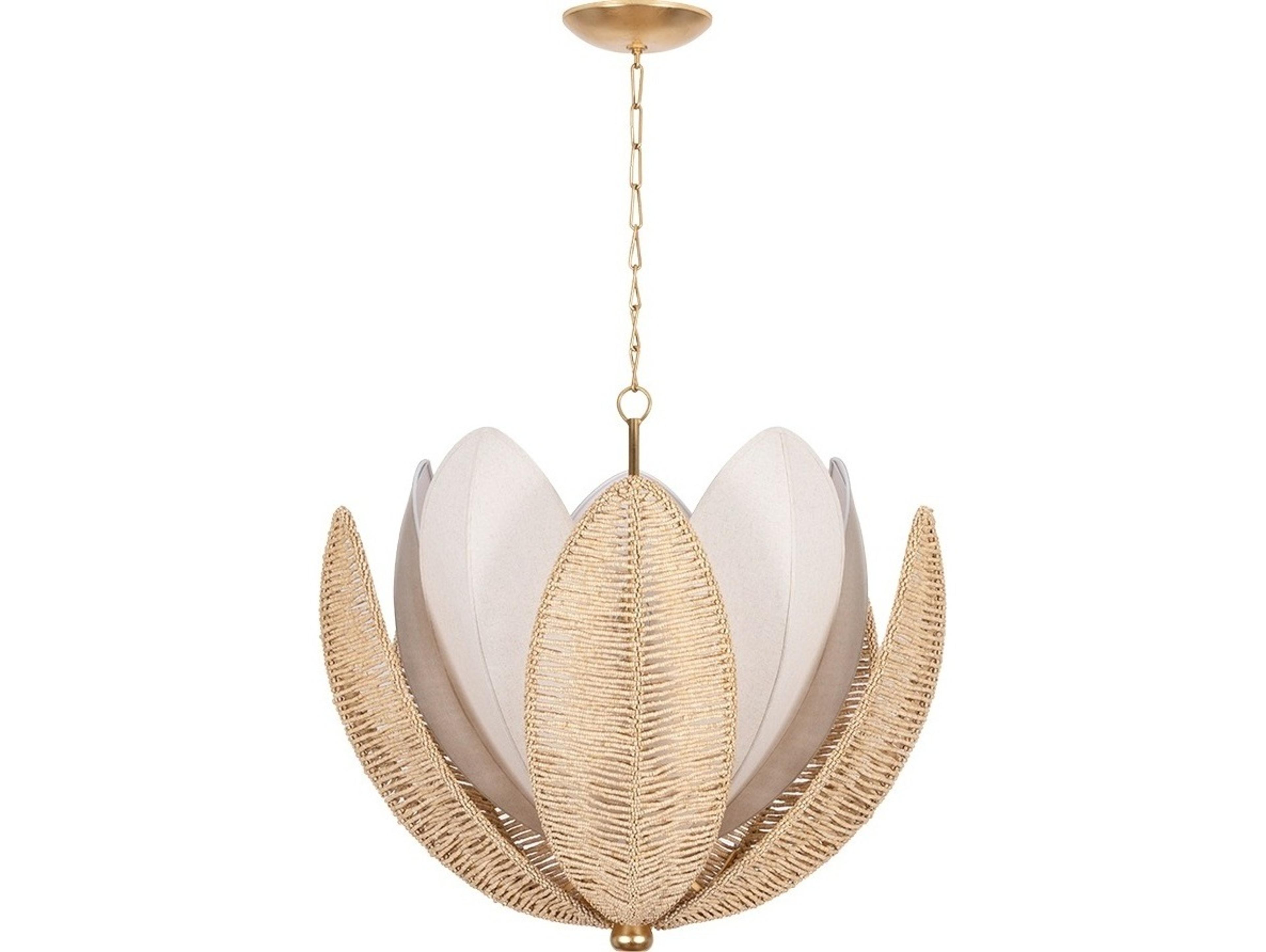 Costa Brava 10-Light Vintage Gold Leaf Chandelier