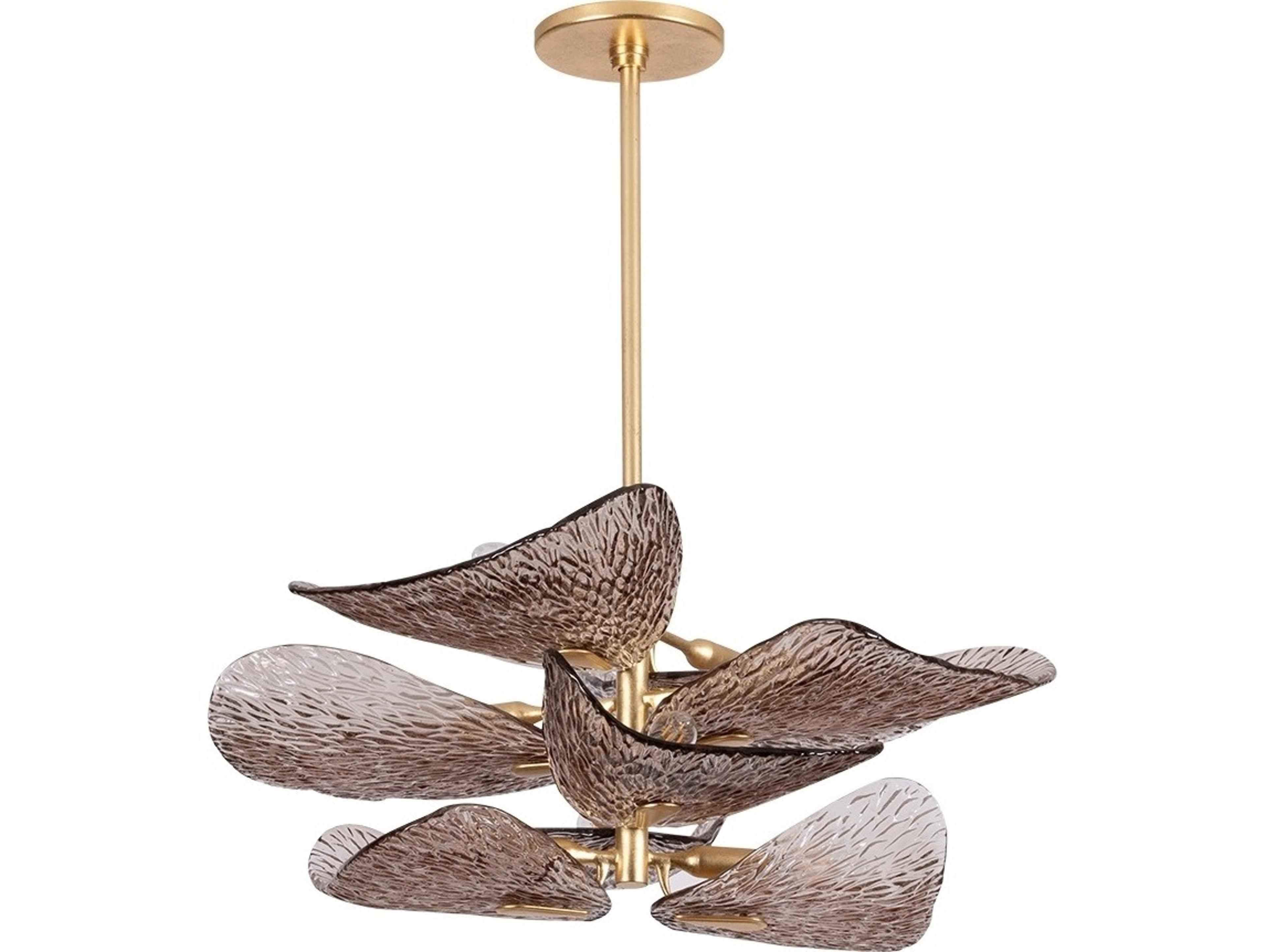 Corbett Lighting Cardiff 8-Light Vintage Gold Leaf Semi Flush Mount