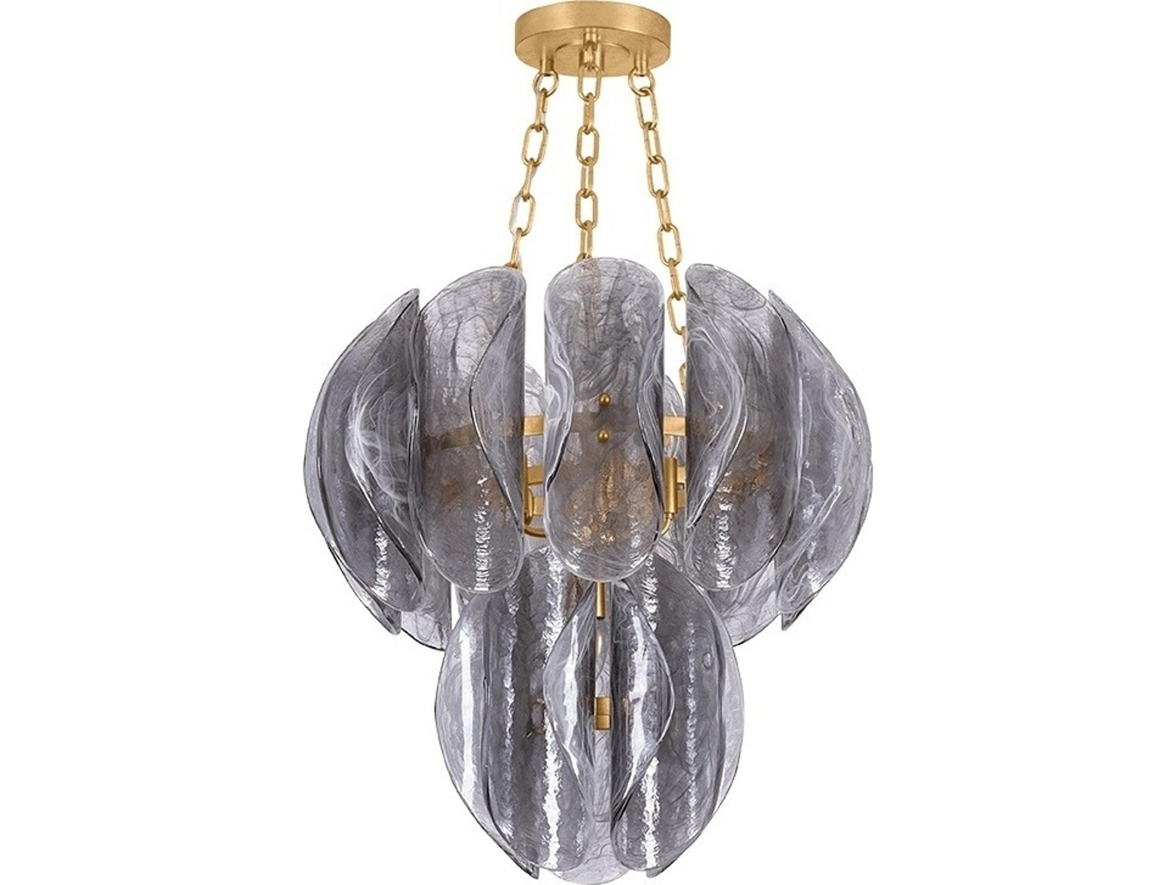 Corbett Lighting Anatase 5-Light Vintage Gold Leaf Tiered Chandelier