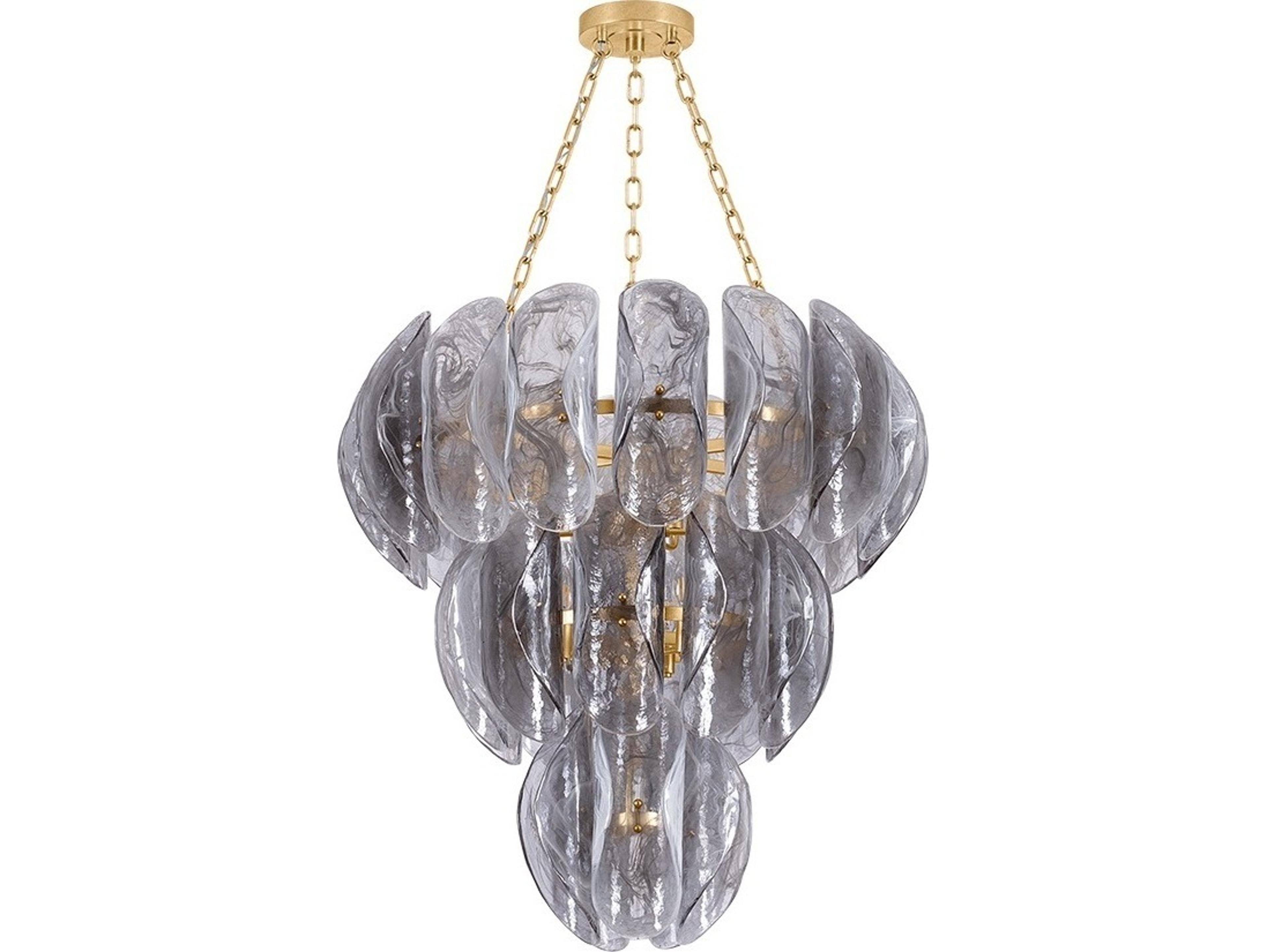 Corbett Lighting Anatase 10-Light Vintage Gold Leaf Tiered Chandelier