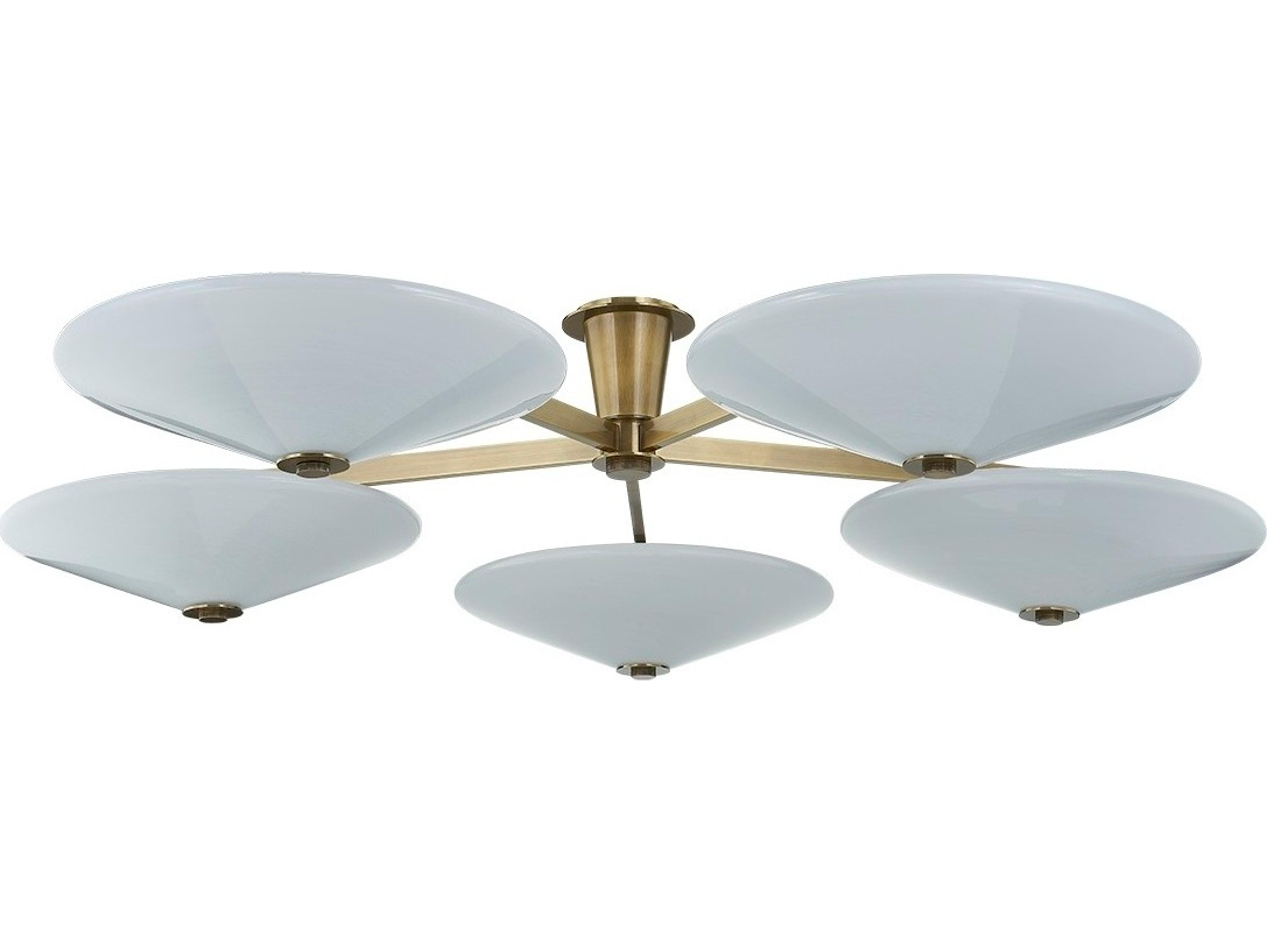Corbett Lighting Cologne 5-Light Vintage Brass Flush Mount