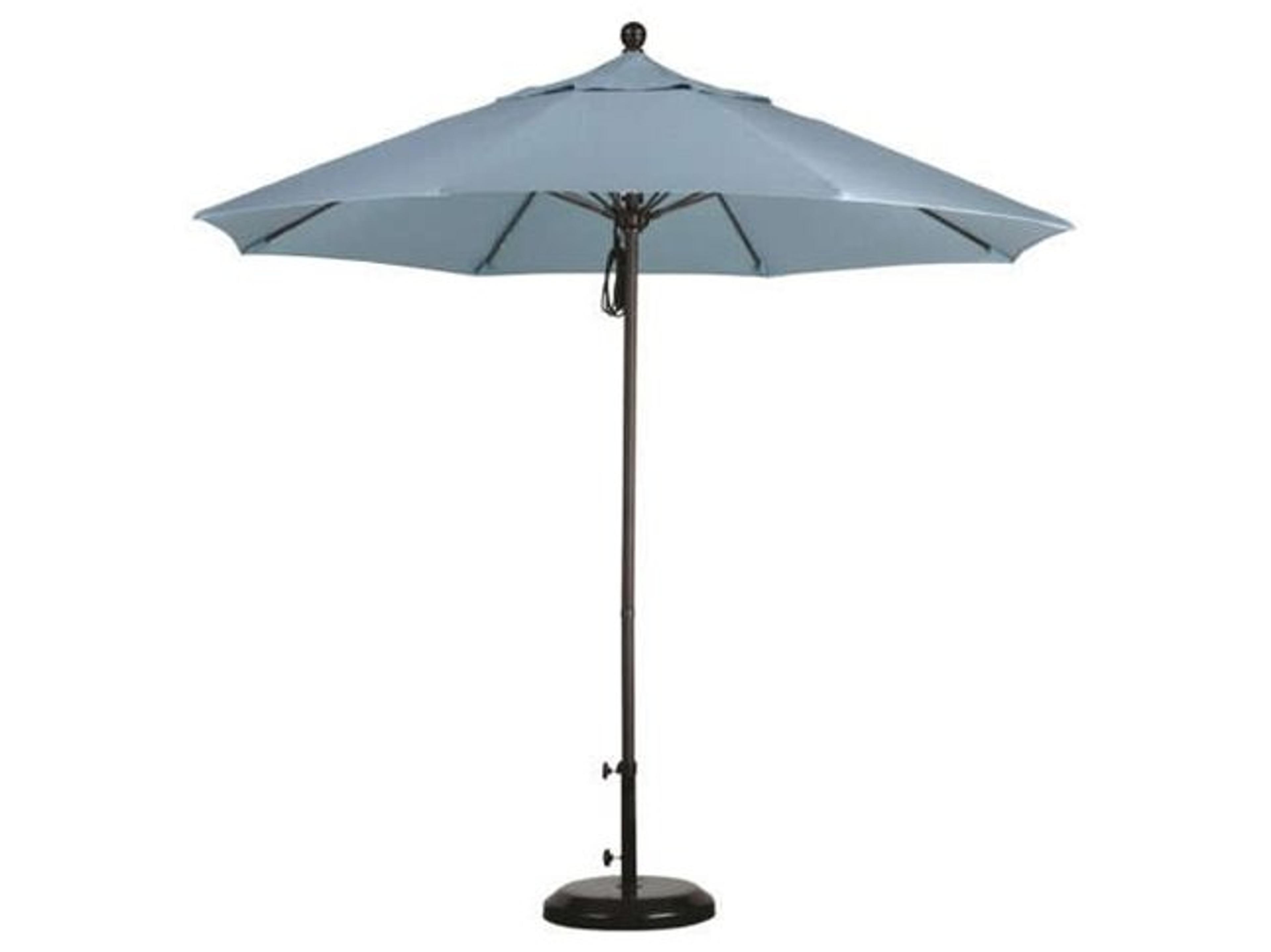 Aluminum 9 Foot Commercial Pully Lift Outdoor Umbrella