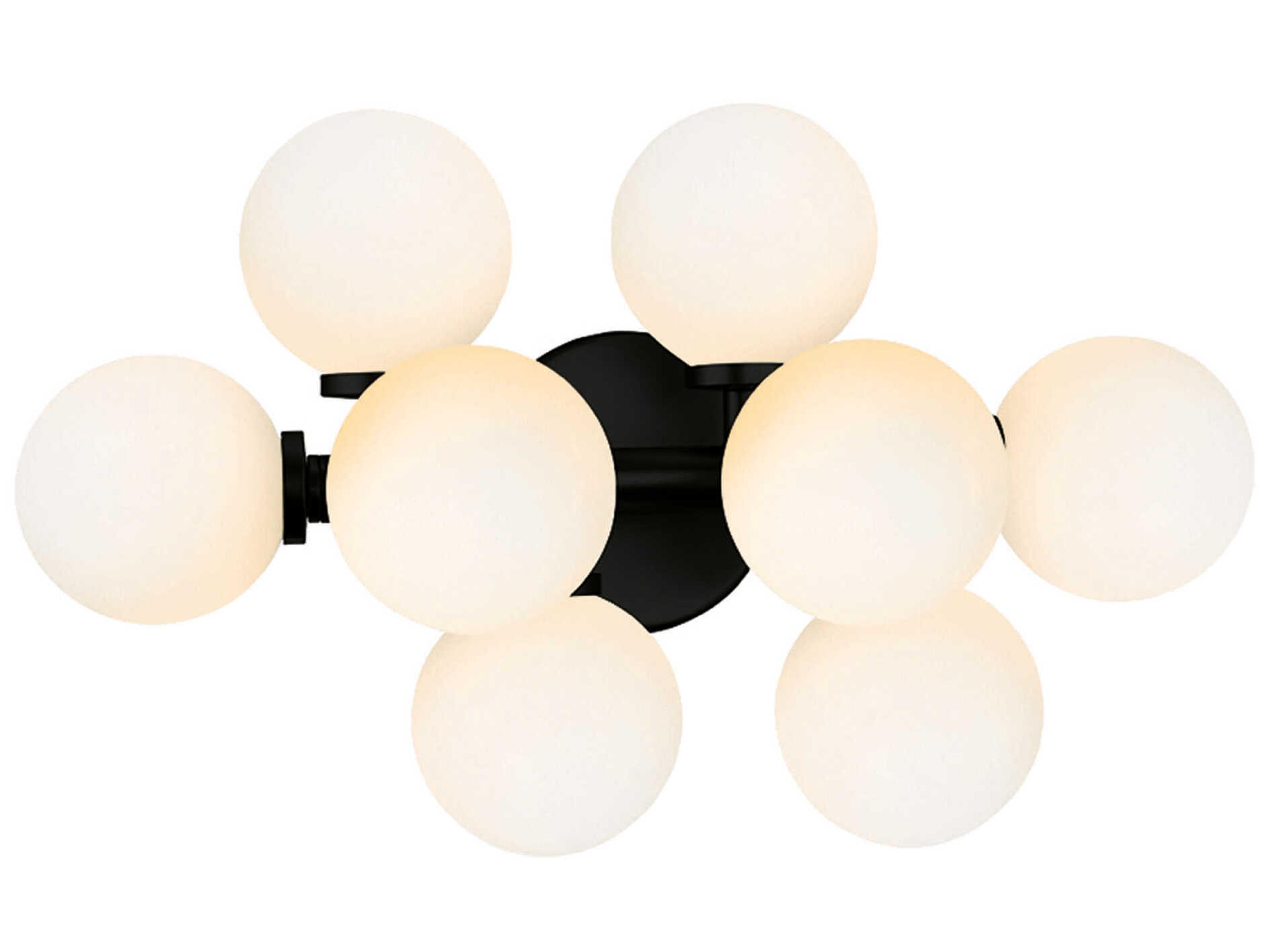 CWI Lighting Arya 8-Light Black Vanity Light