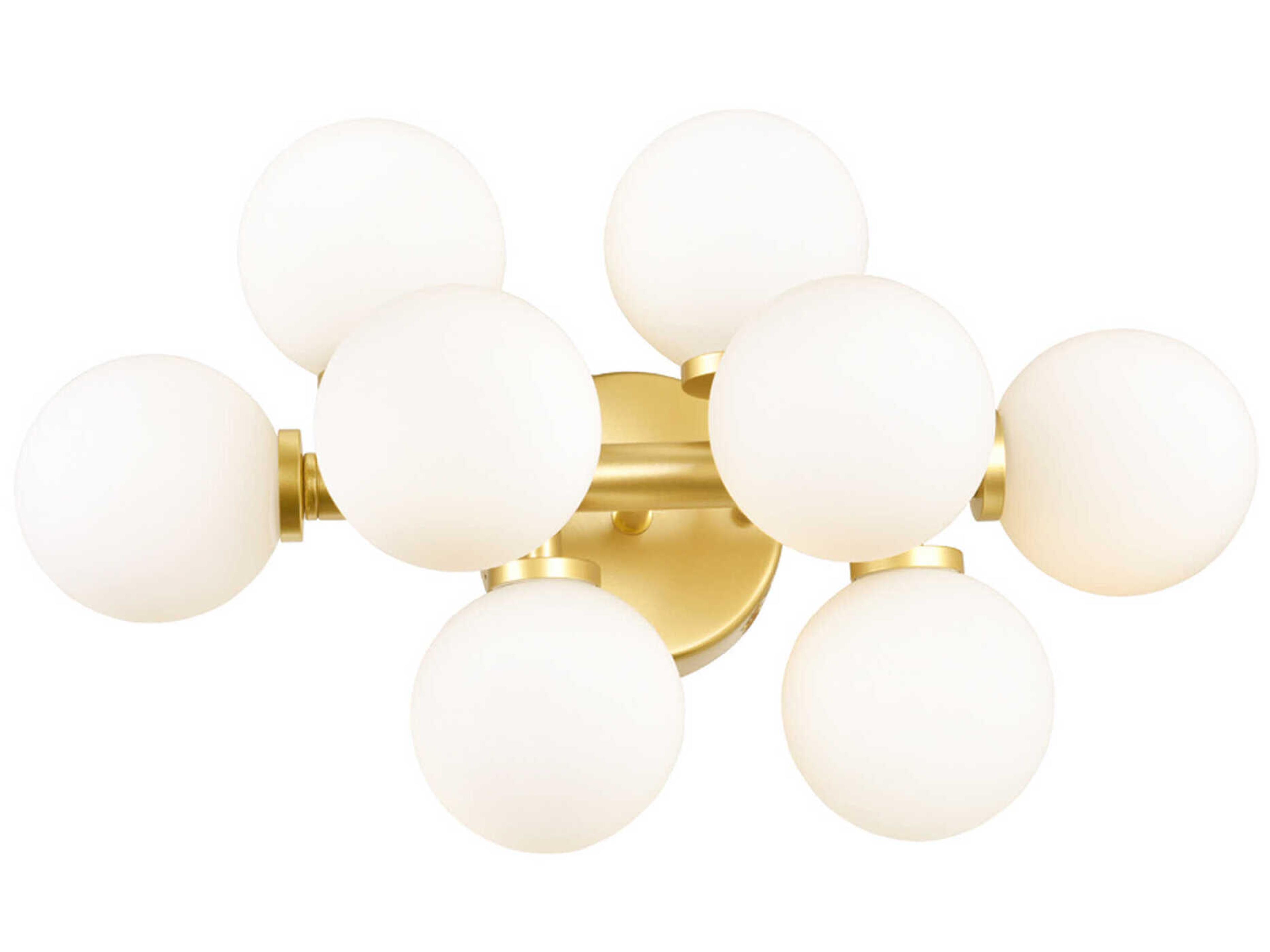 CWI Lighting Arya 8-Light Satin Gold Vanity Light