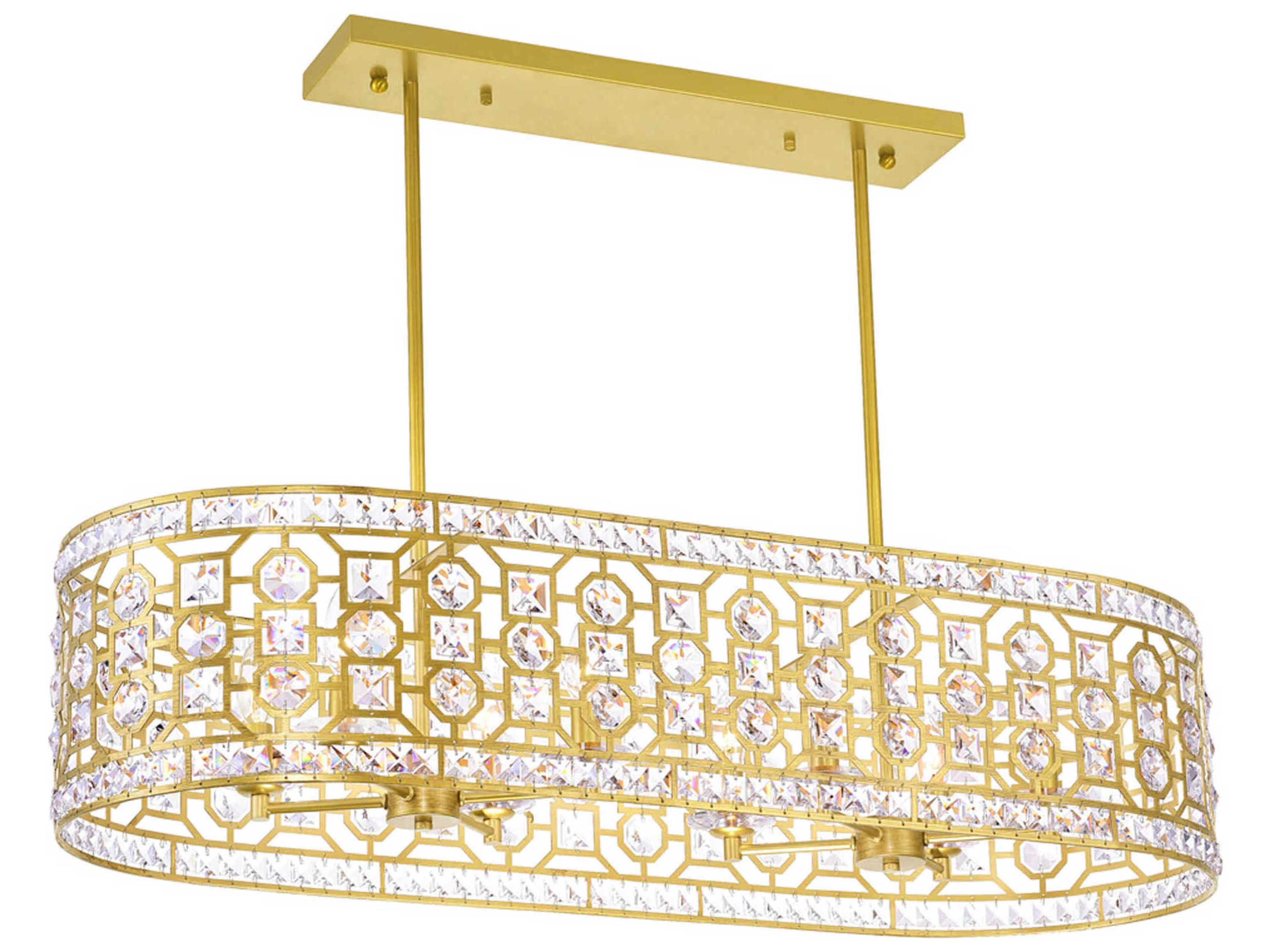 CWI Lighting Belinda 8-Light Champagne Gold Island Pendant