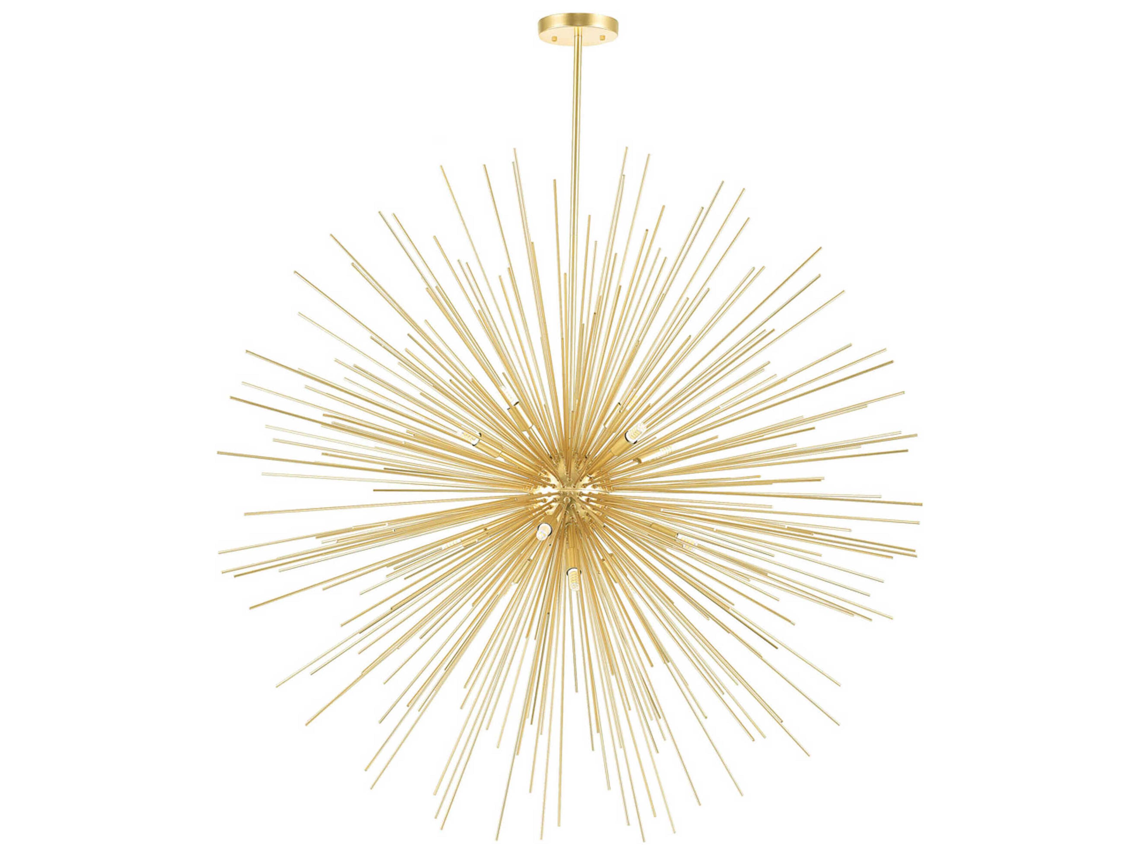 CWI Lighting Savannah 14-Light Gold Leaf Sputnik Pendant