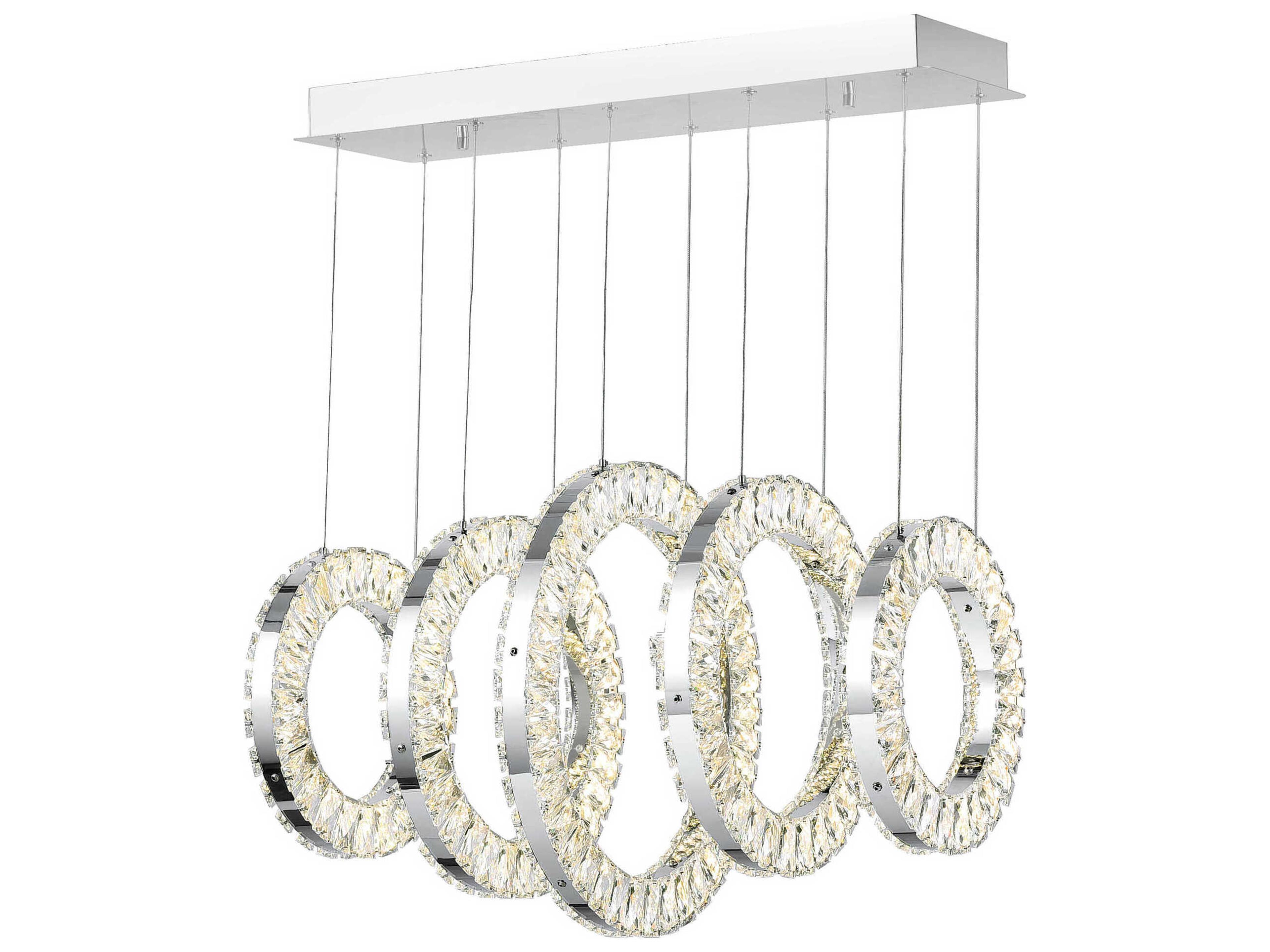 CWI Lighting Celina Chrome Island Pendant