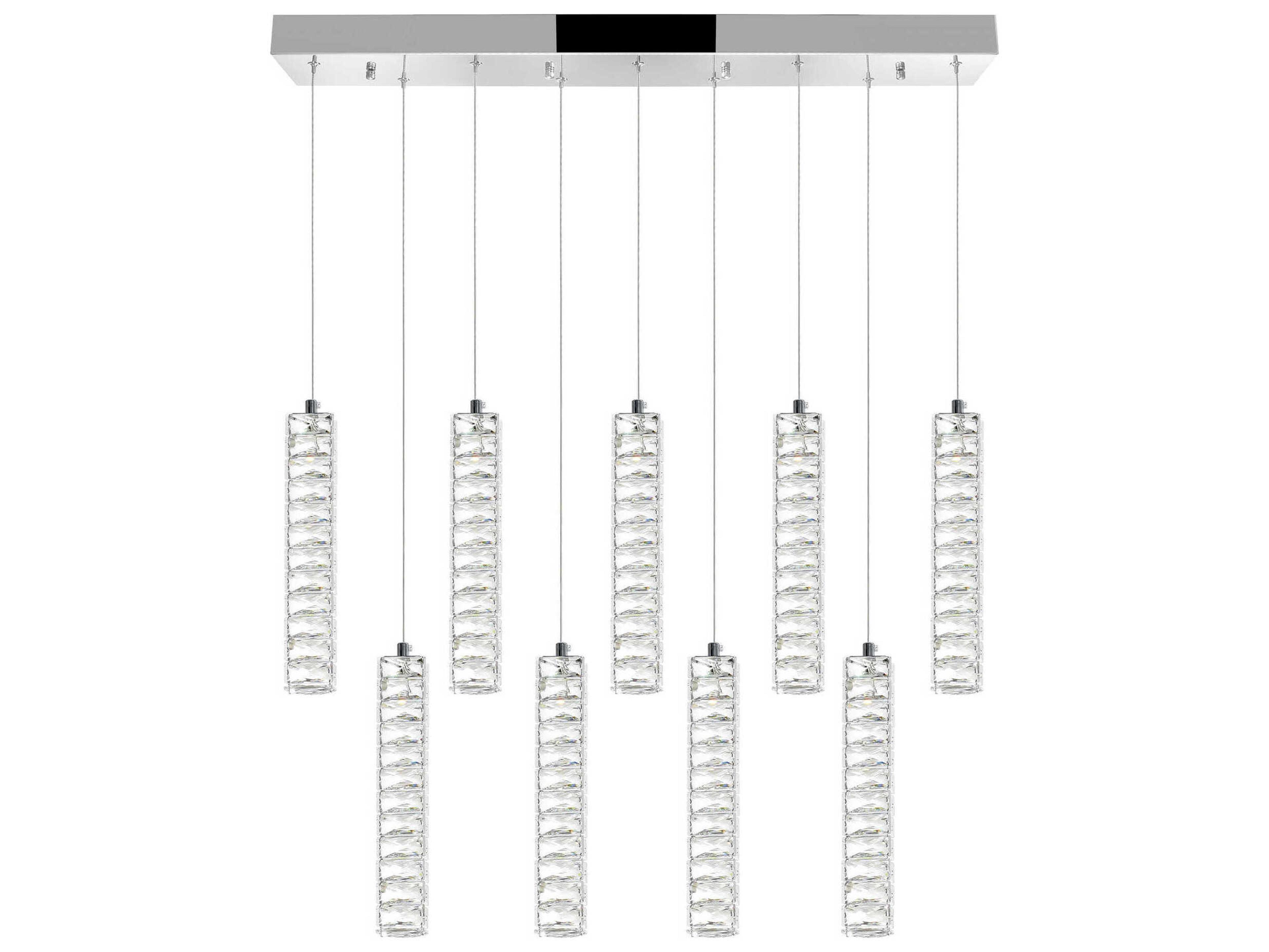 CWI Lighting Celina Chrome Linear Island Pendant