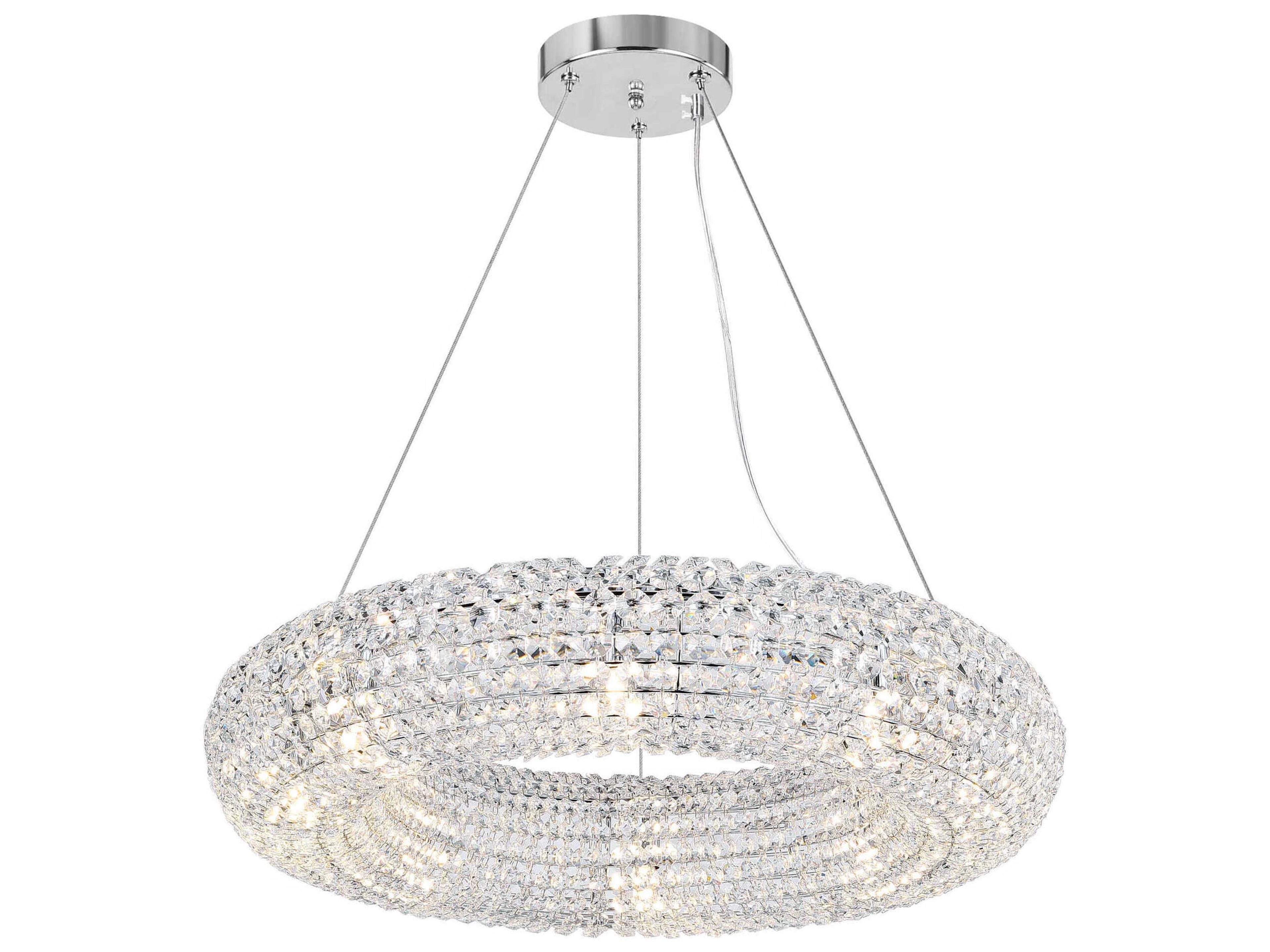 CWI Lighting Veronique 8-Light Chrome Round Chandelier