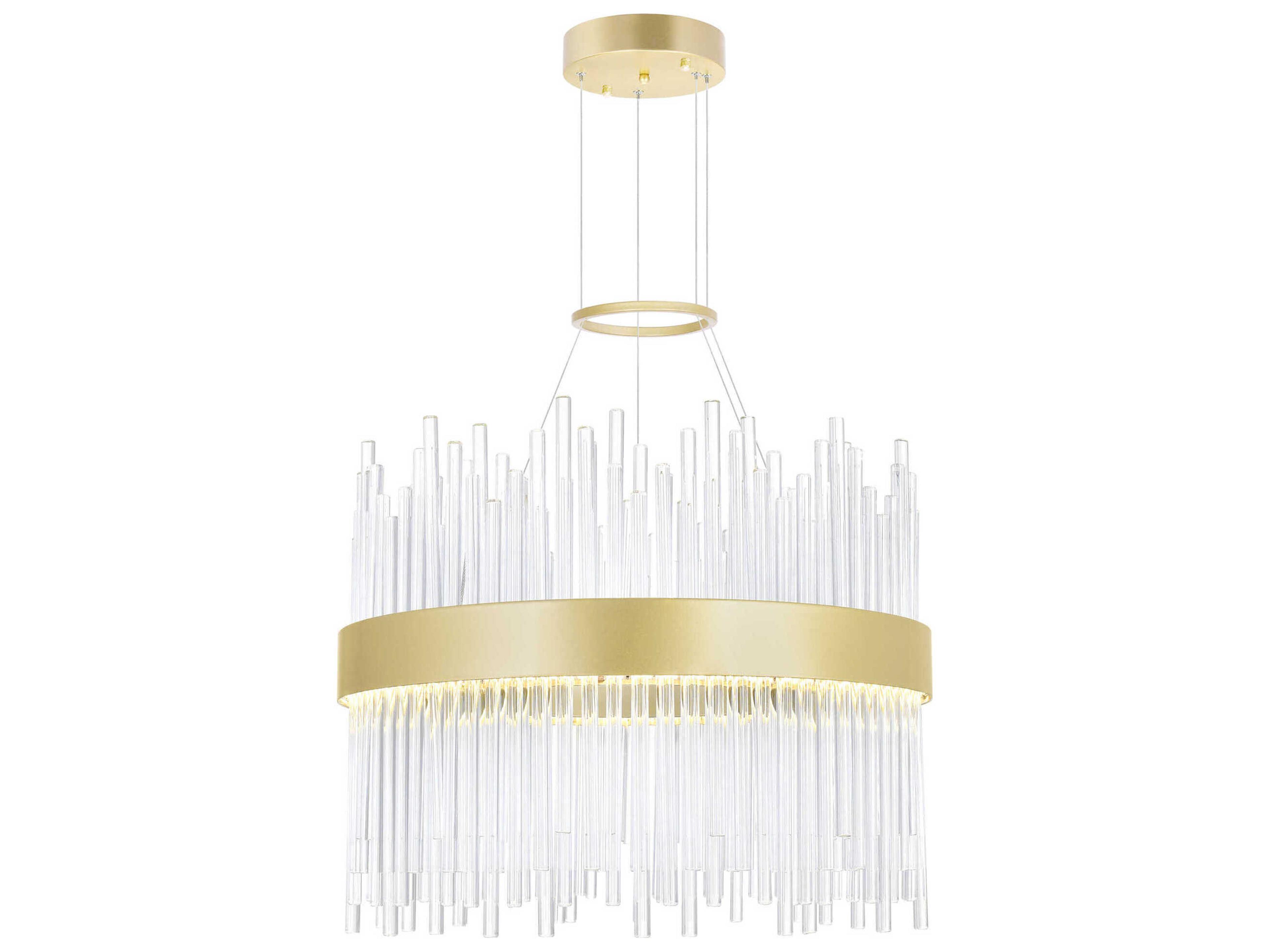 CWI Lighting Genevieve Medallion Gold Round Pendant