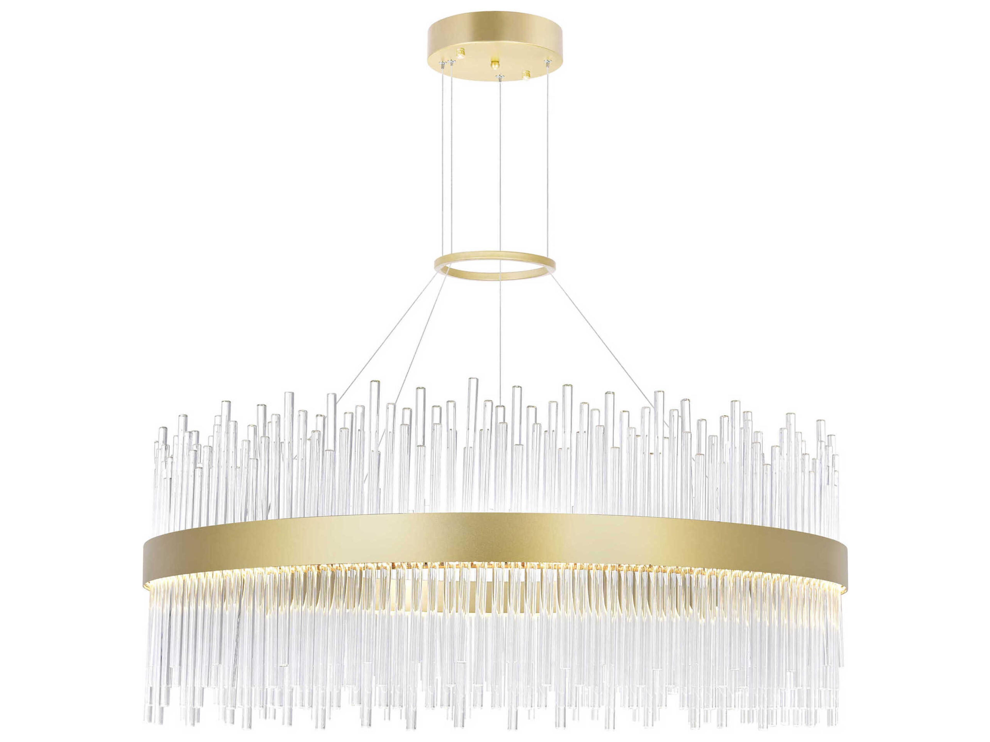 CWI Lighting Genevieve Medallion Gold Round Pendant