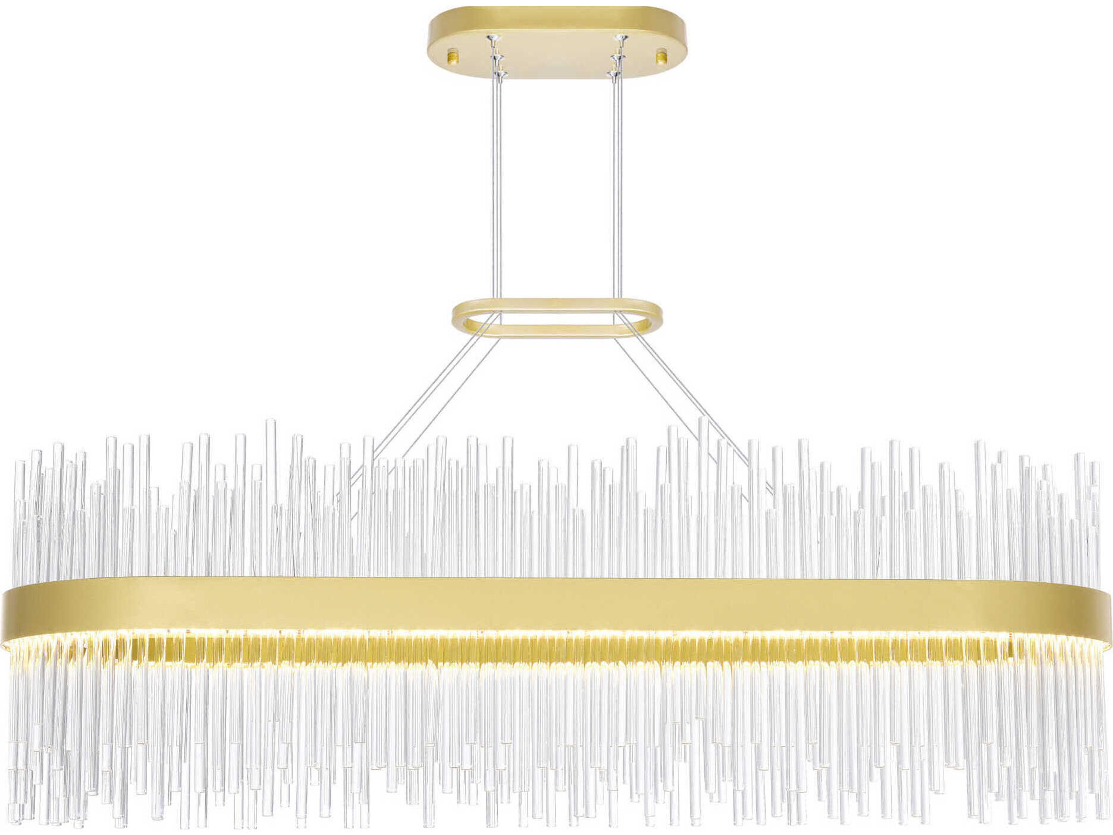 CWI Lighting Genevieve Medallion Gold Linear Island Pendant