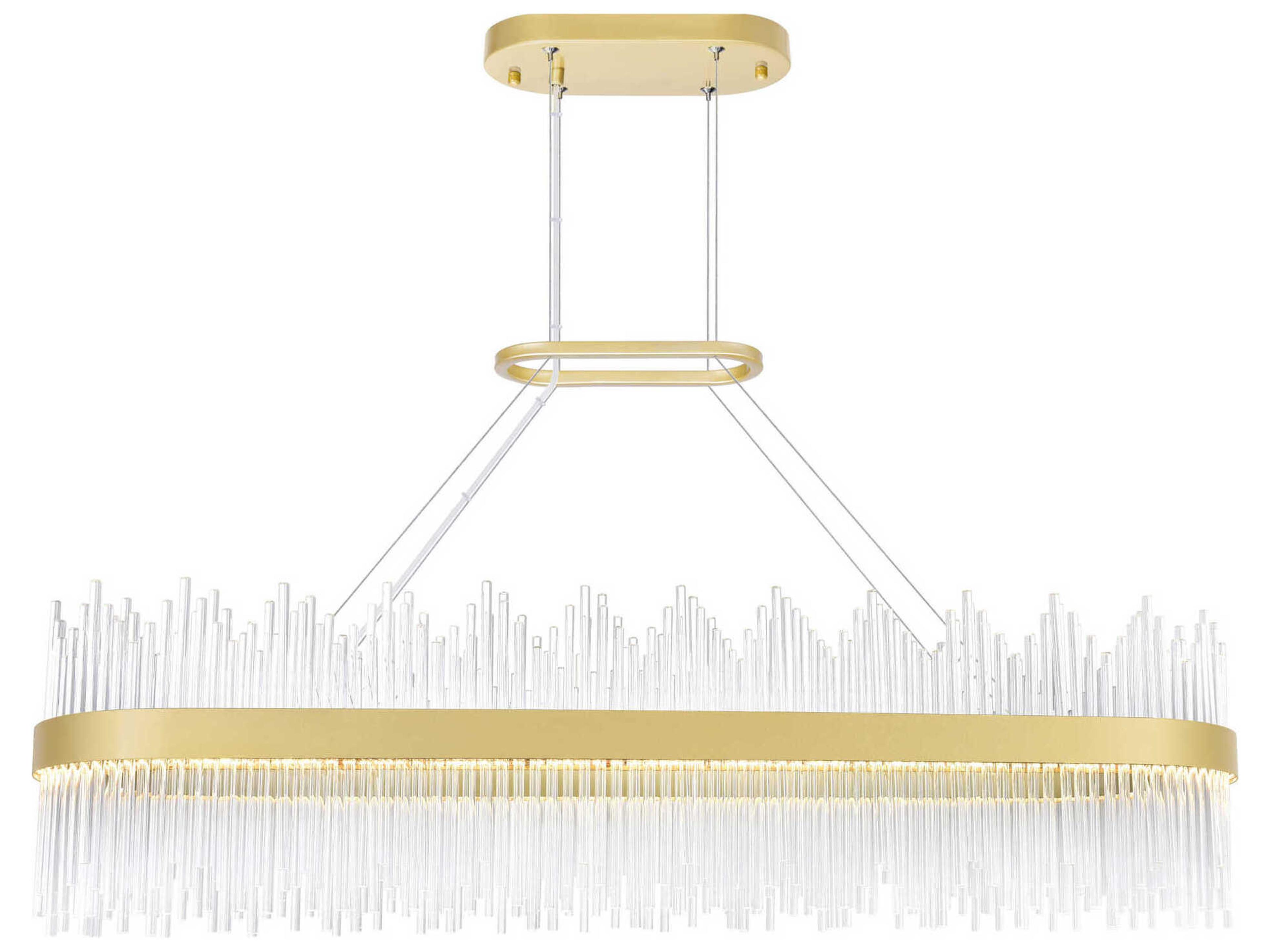 CWI Lighting Genevieve Medallion Gold Linear Island Pendant