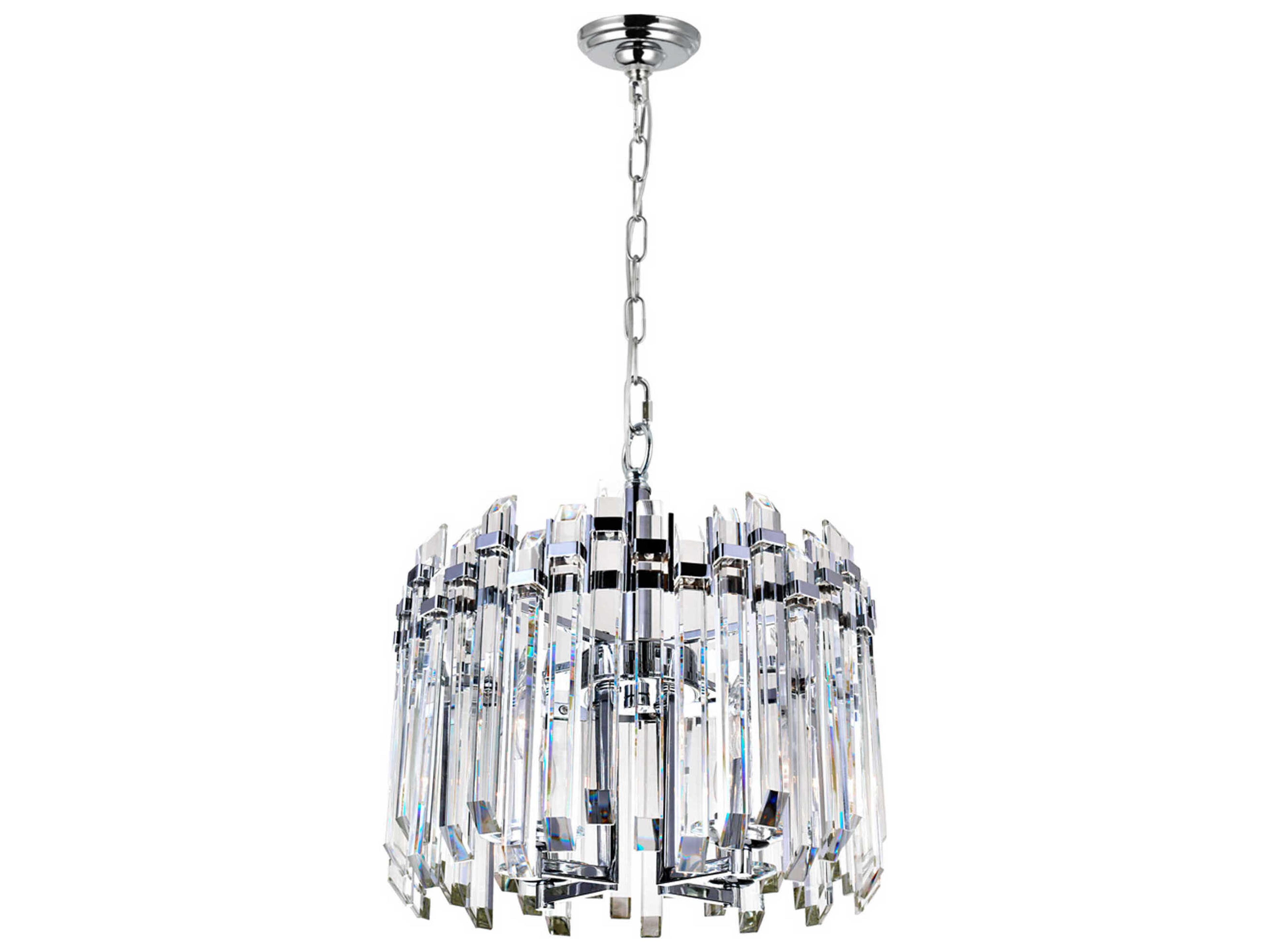 CWI Lighting Henrietta 4-Light Chrome Chandelier