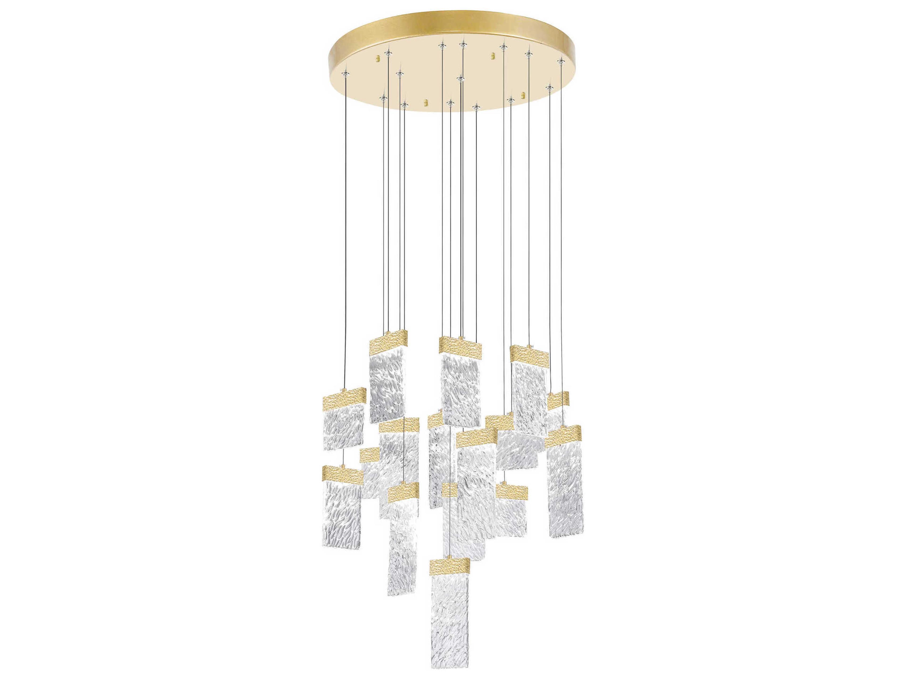 CWI Lighting Carolina Gold Leaf Pendant