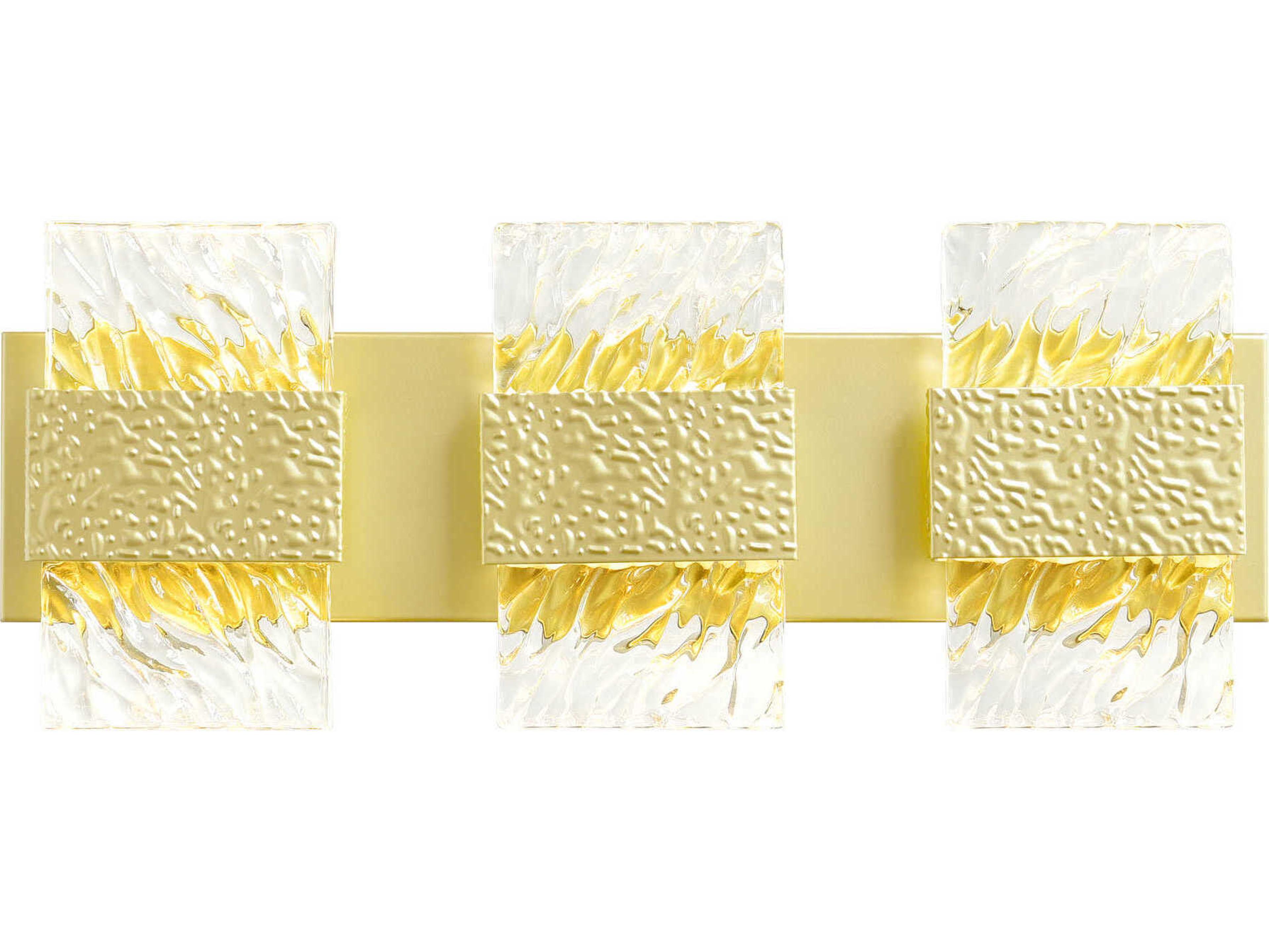 CWI Lighting Carolina Gold Leaf Vanity Light