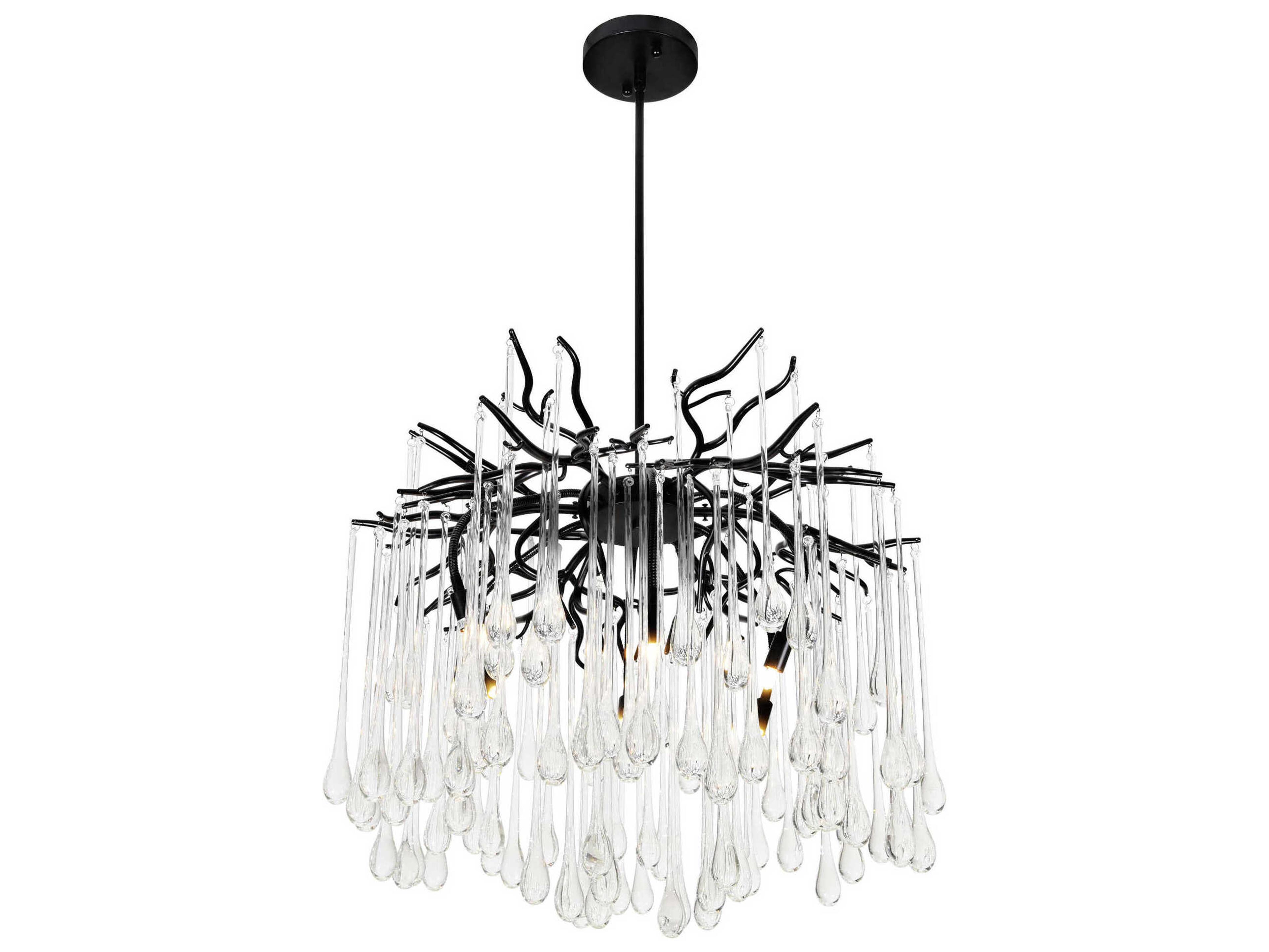 CWI Lighting Anita 6-Light Black Chandelier