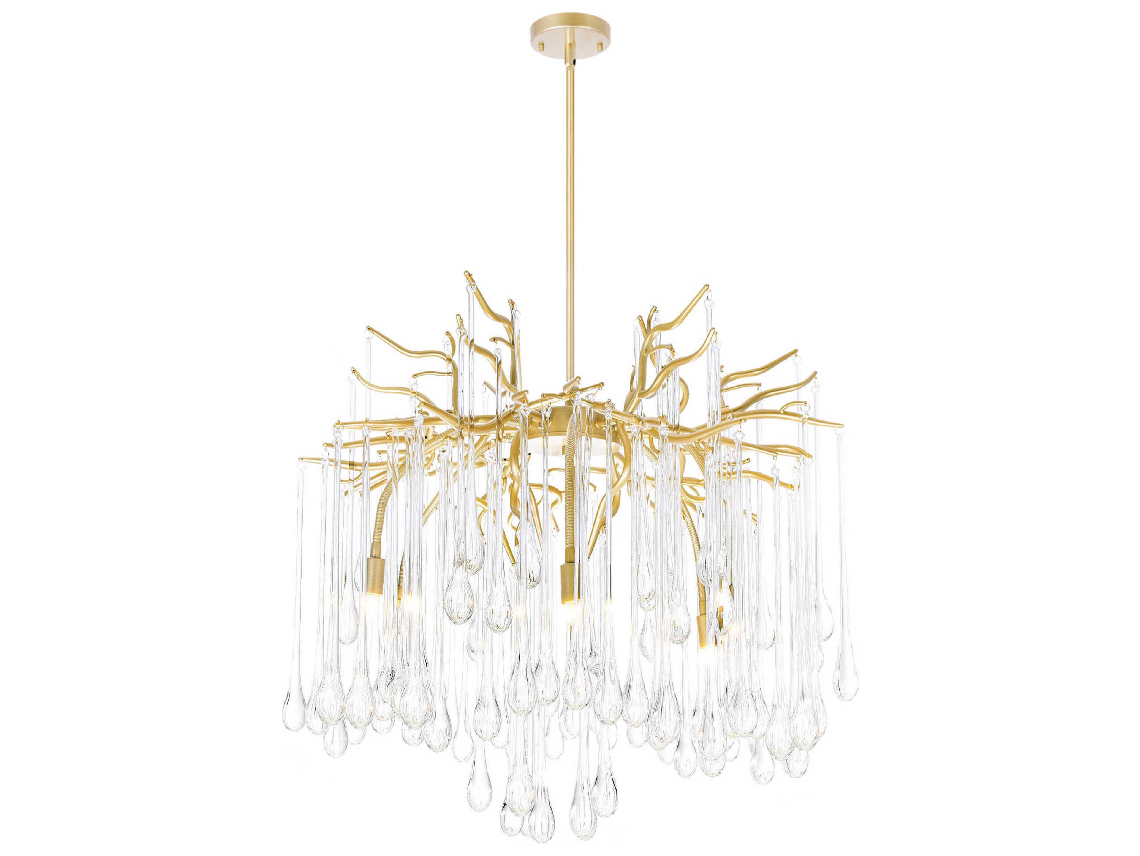 CWI Lighting Anita 6-Light Gold Leaf Chandelier