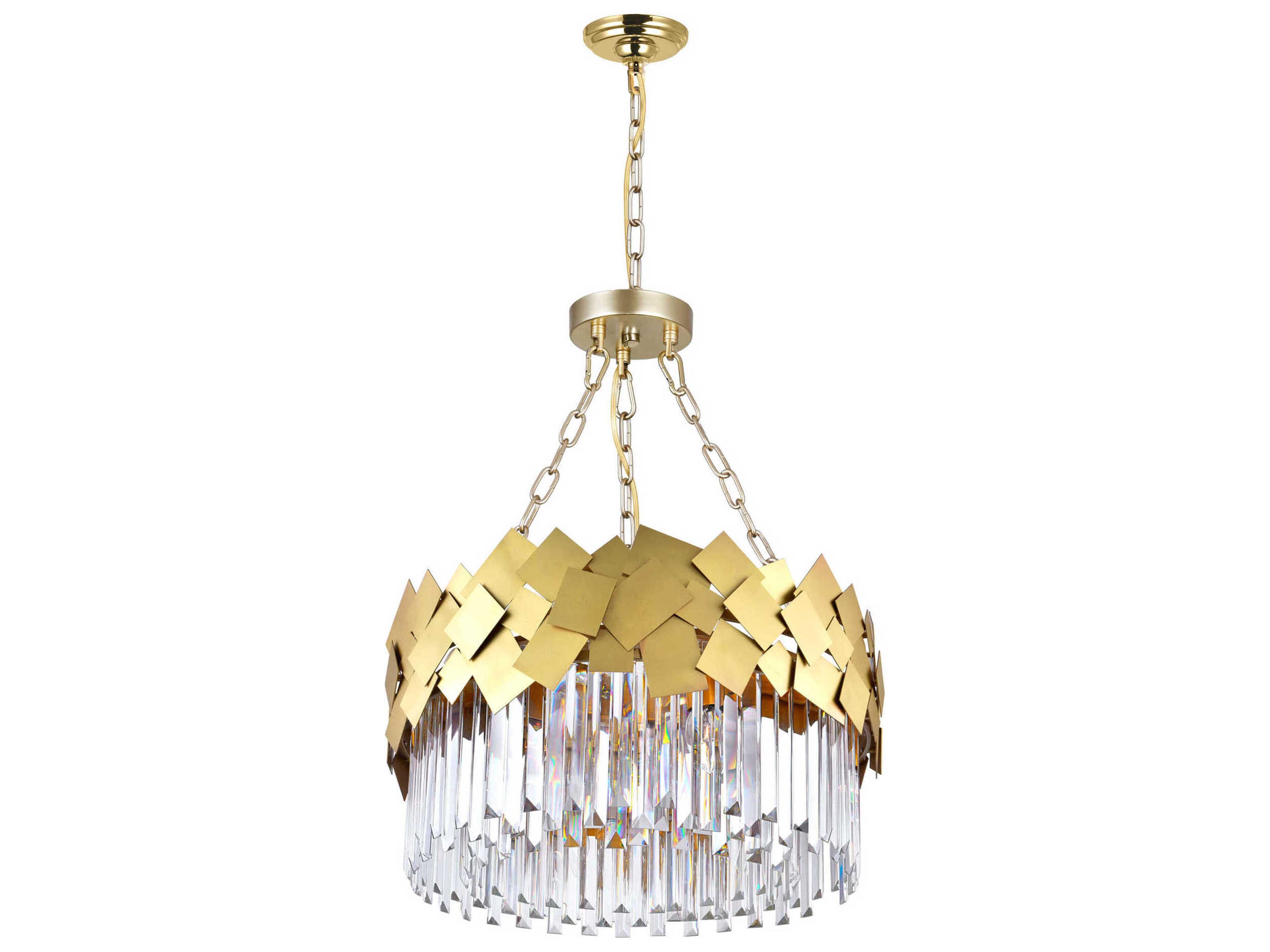 CWI Lighting Panache 6-Light Medallion Gold Chandelier