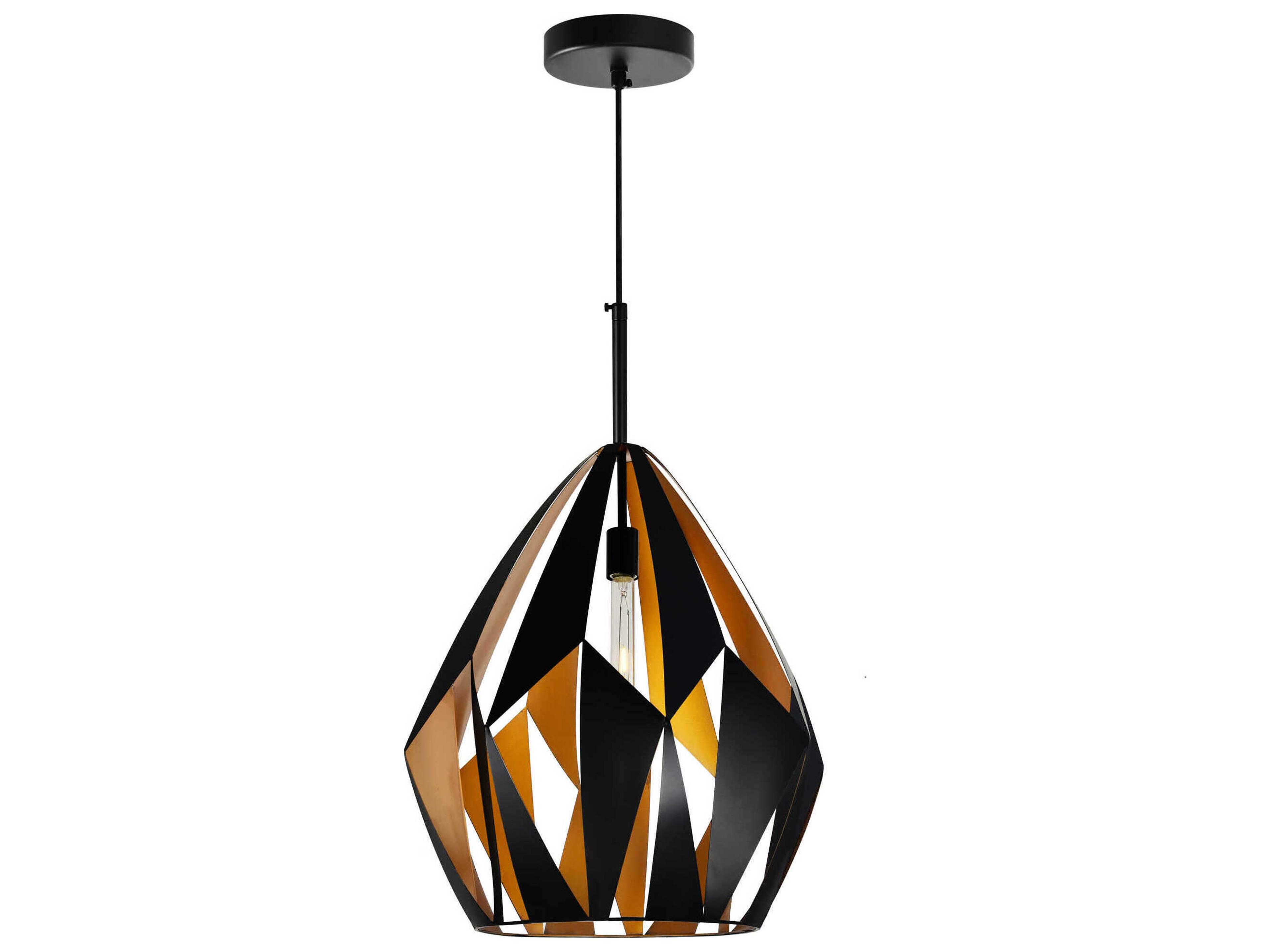 CWI Lighting Oxide 1-Light Black Copper Geometric Pendant