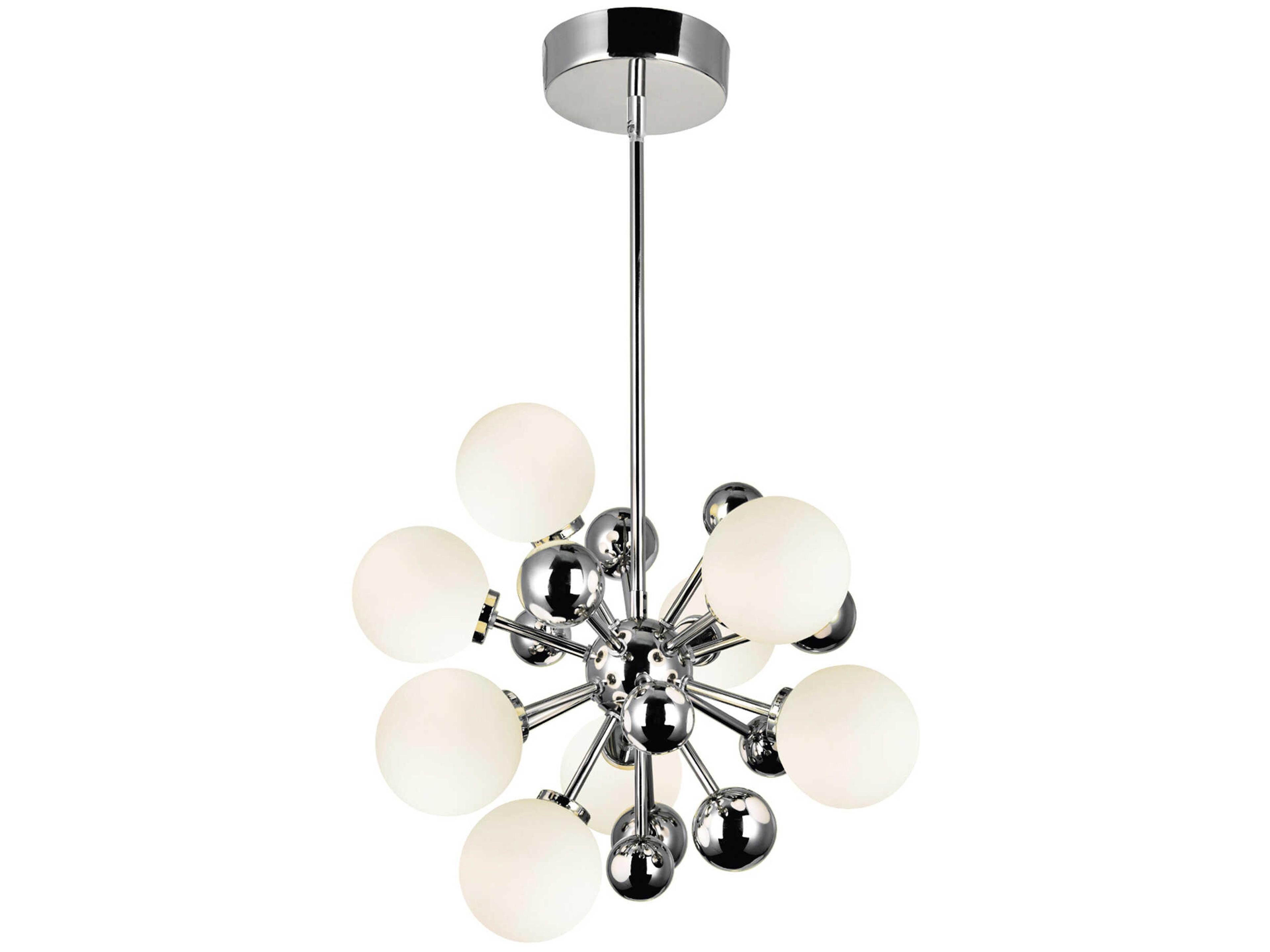 CWI Lighting Element 8-Light Polished Nickel Globe Sputnik Pendant