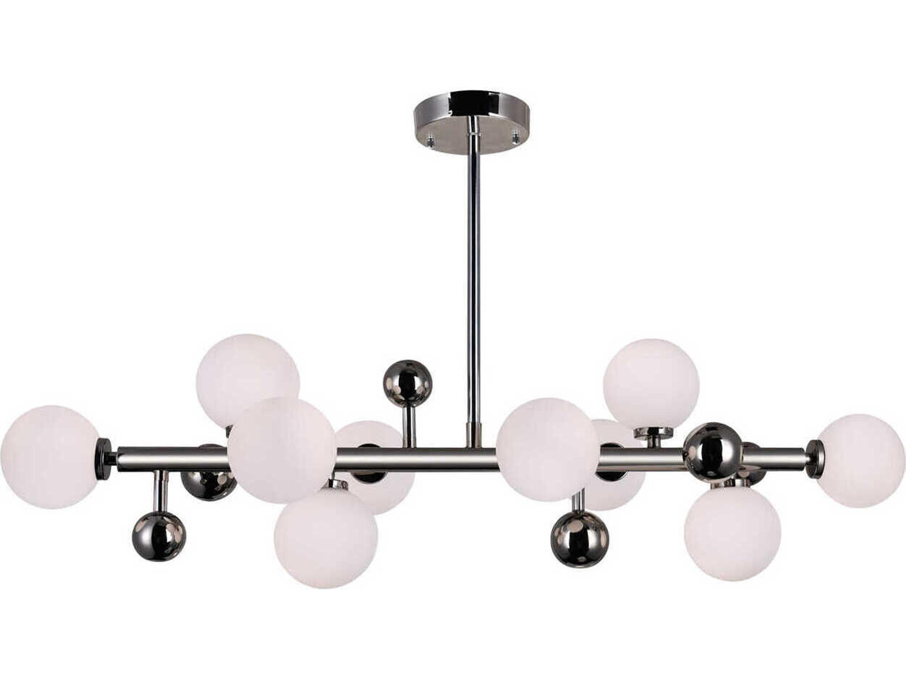 CWI Lighting Element 10-Light Polished Nickel Chrome Globe Island Pendant