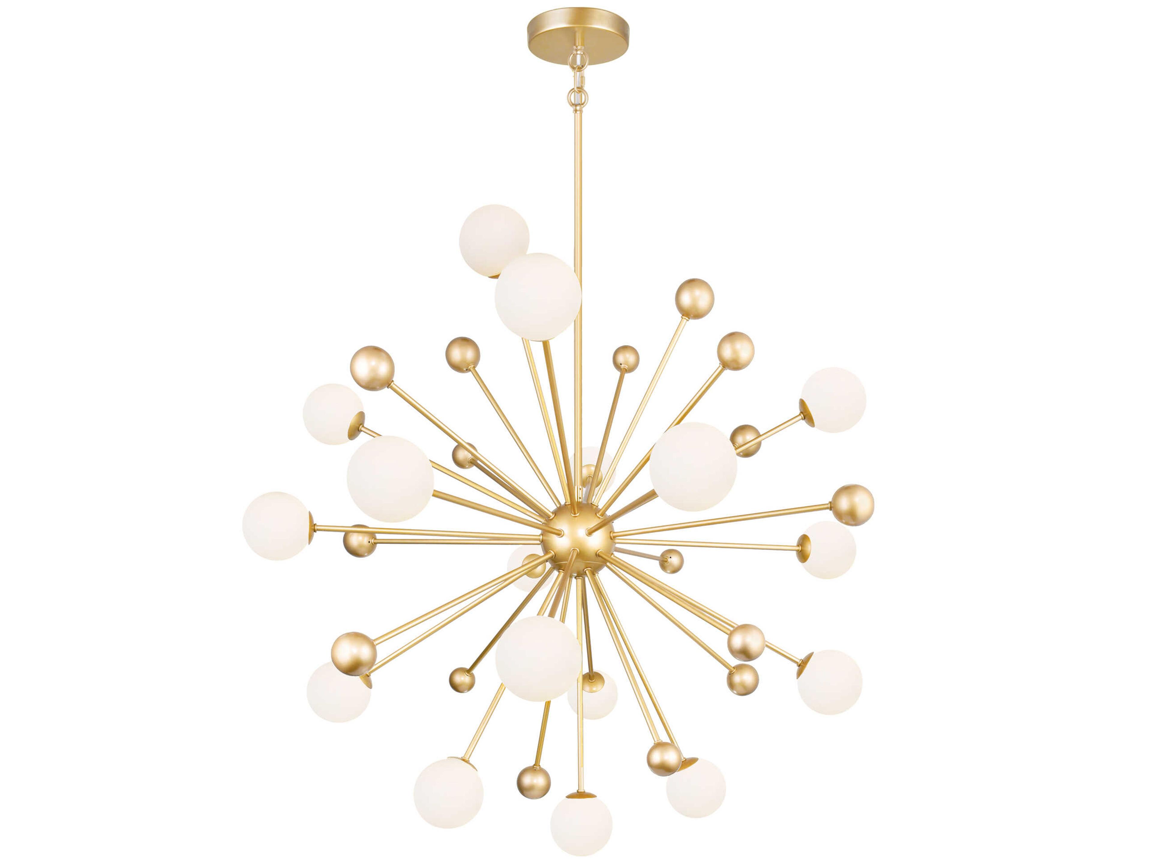 CWI Lighting Element 17-Light Sun Gold Globe Sputnik Pendant