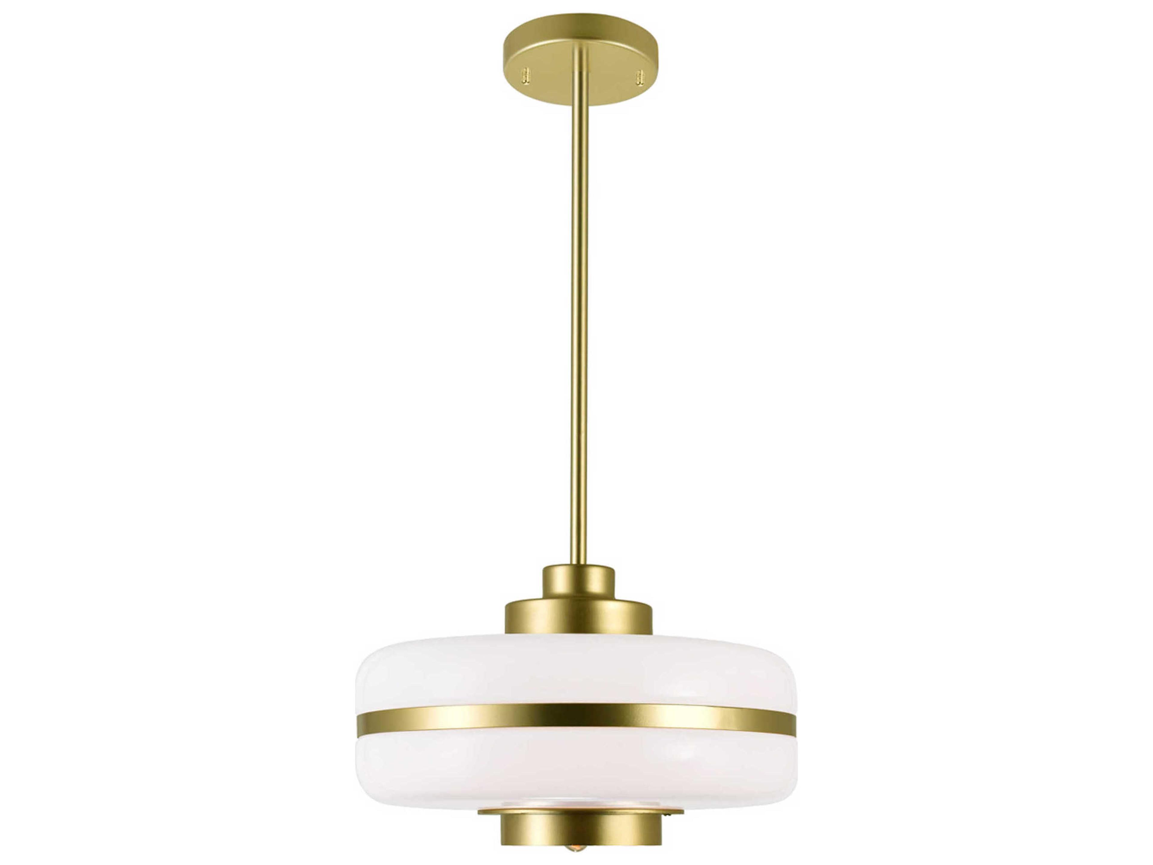 CWI Lighting Elementary 1-Light Pearl Gold Mini Pendant