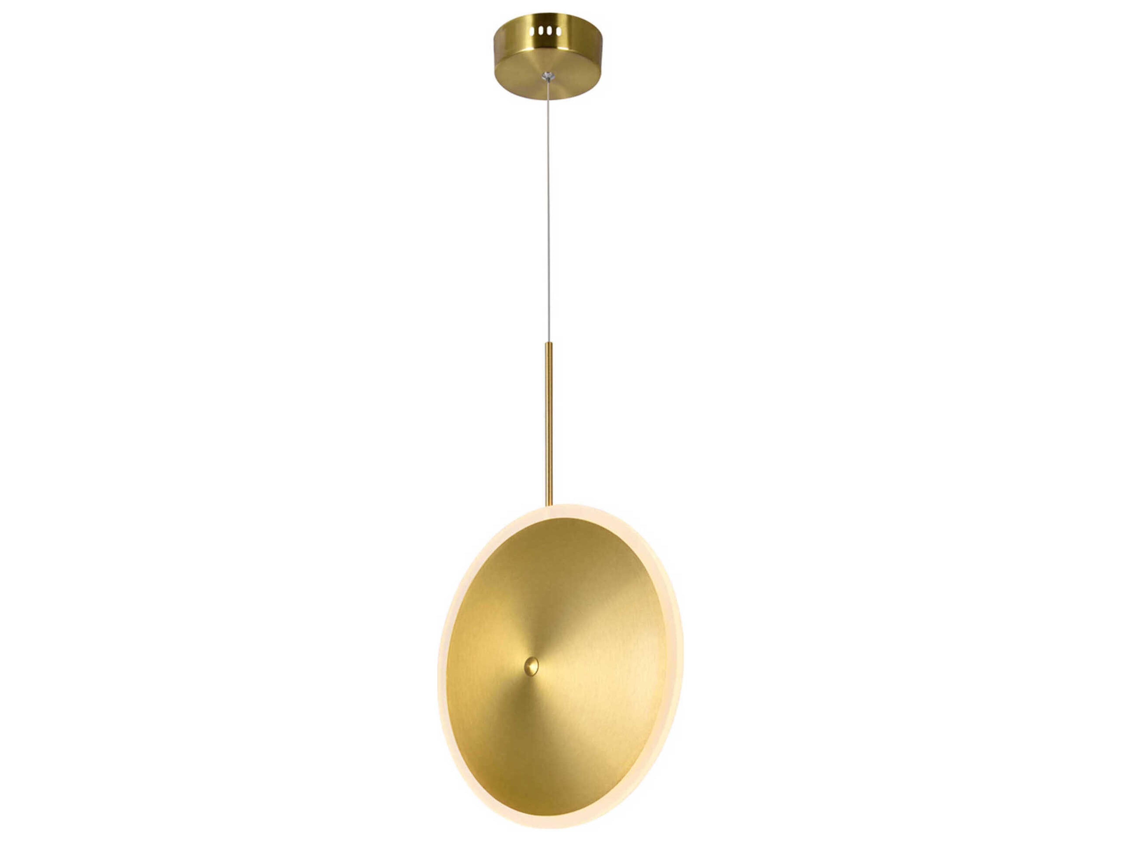 CWI Lighting Ovni Brass Round Mini Pendant